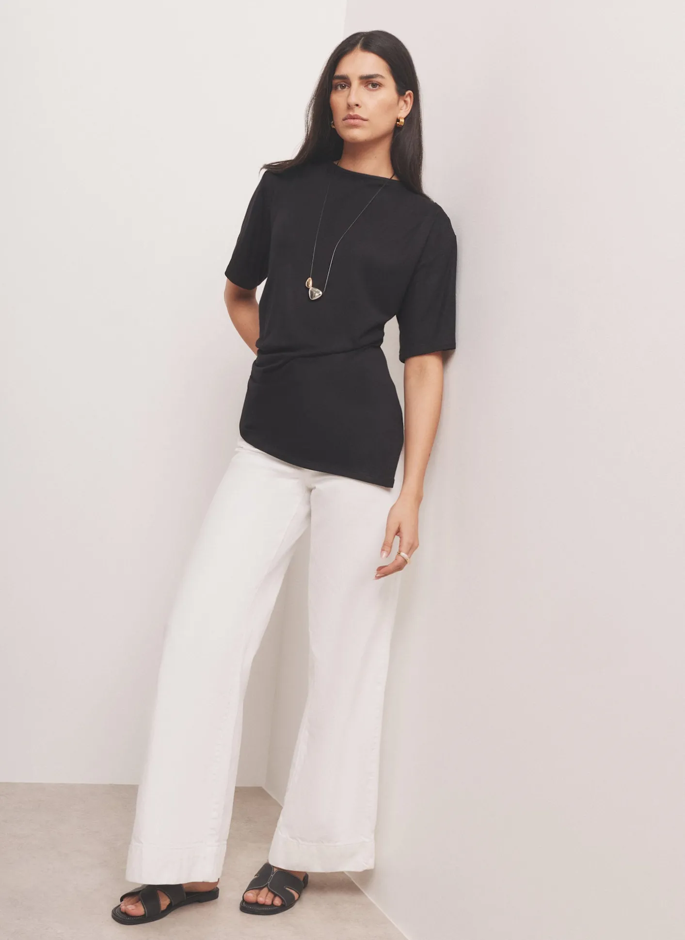 Hot Draped Asymmetric Top All Tops|Tops