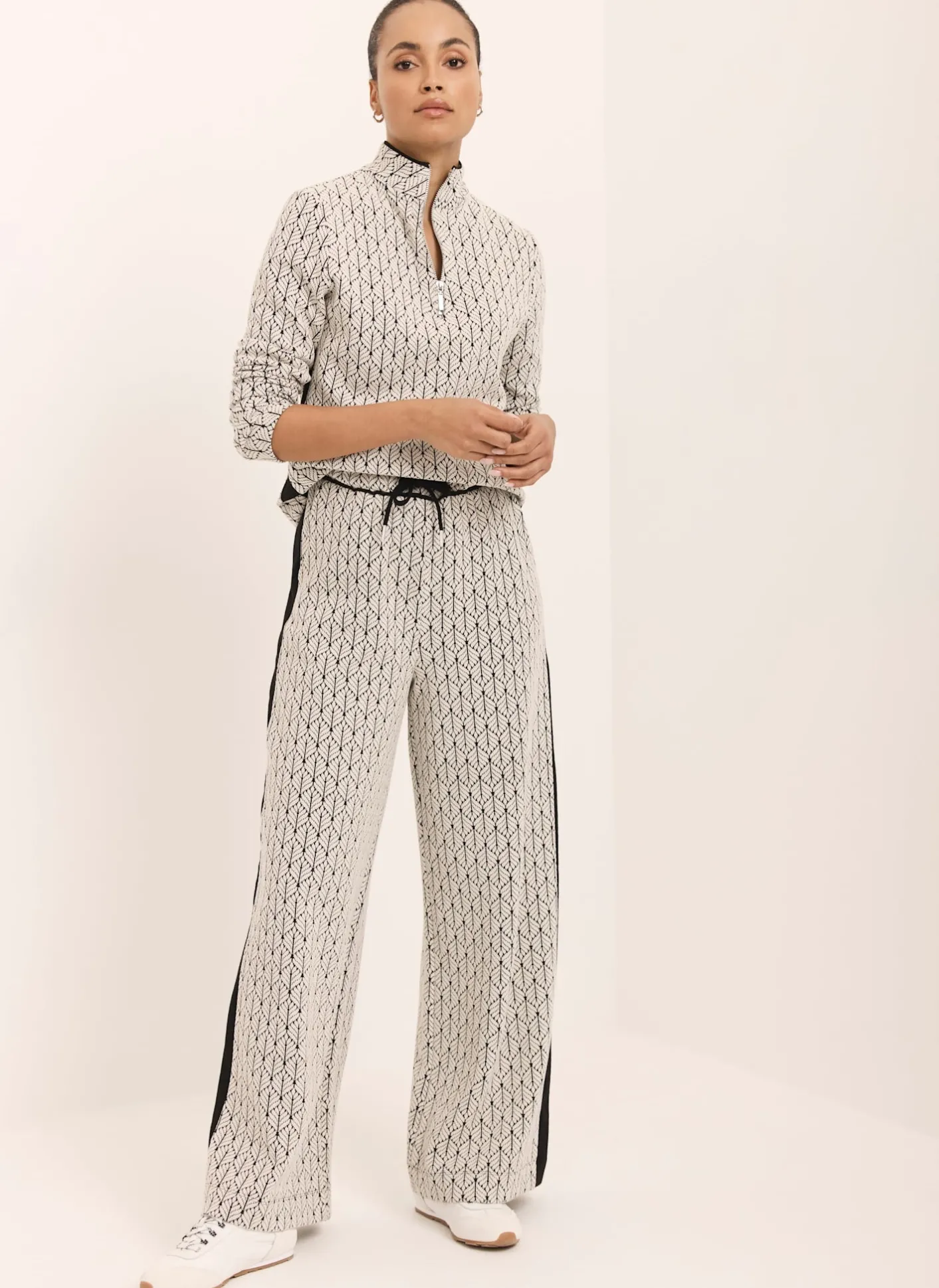 Hot Jacquard Zip Top Sweatshirts|Sweatshirts