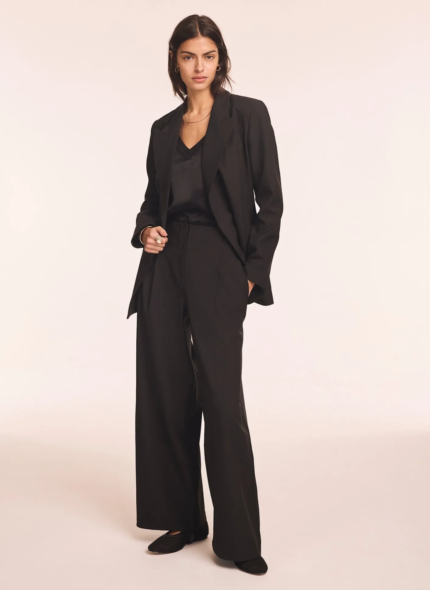 Best Lace Trim Wide Trousers Wide Leg Trousers|Trousers