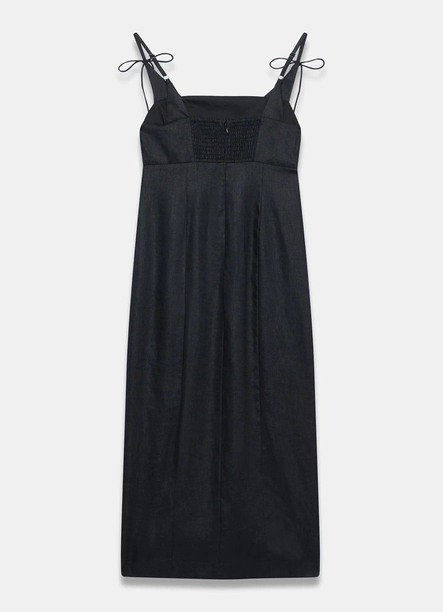 Discount Linen Bow Detail Midi Dress Summer Dresses|Midi Dresses