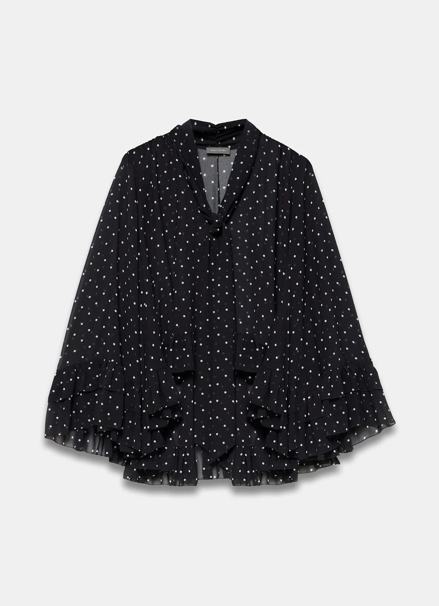 Clearance Polka Dot Print Blouse Shirts & Blouses