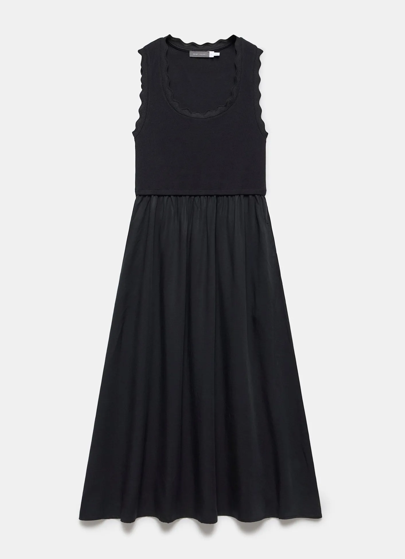 Best Scallop Trim Midi Dress Summer Dresses|Midi Dresses