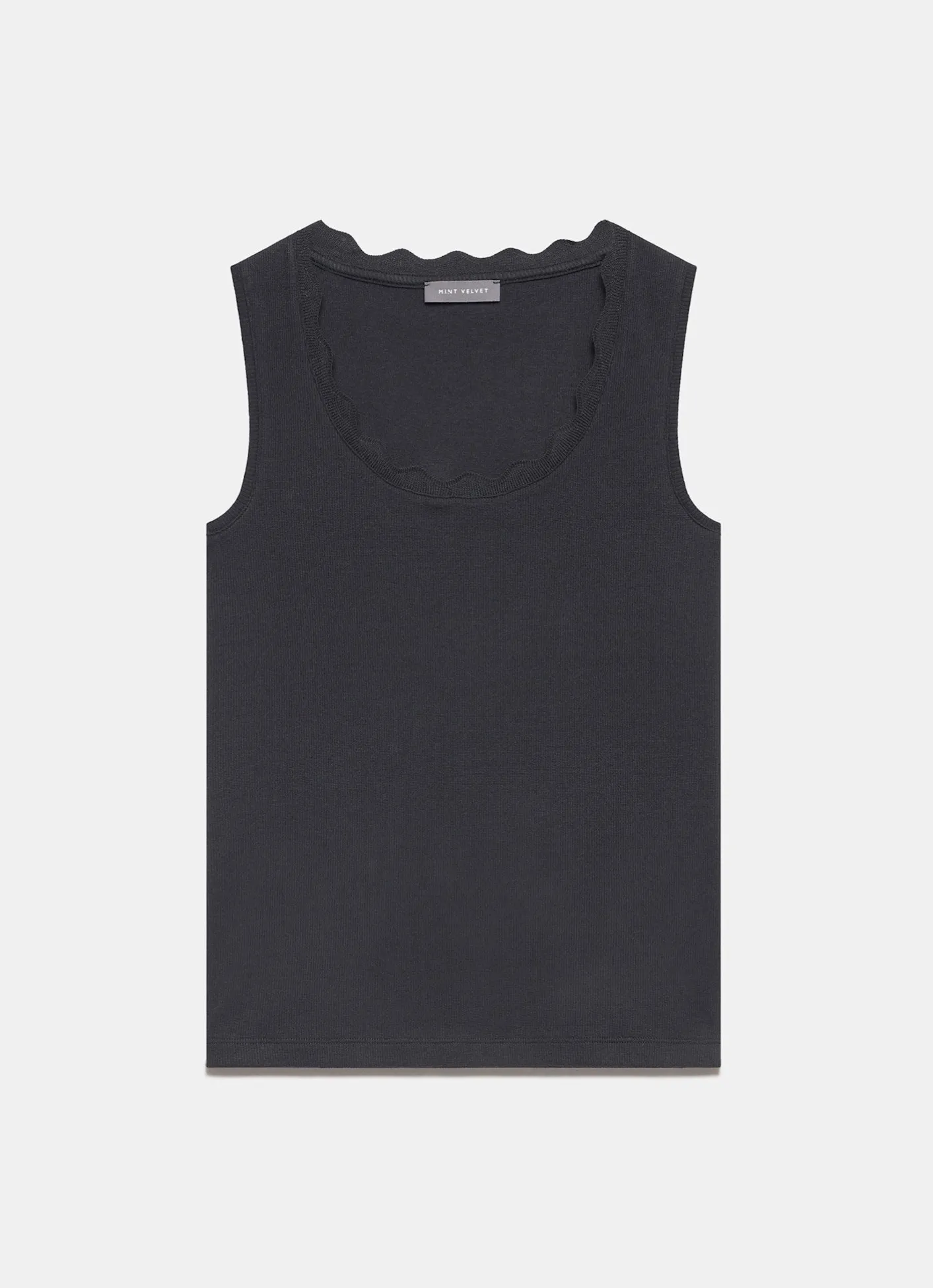 Discount Scallop Trim Vest Top T-Shirts|T-Shirts