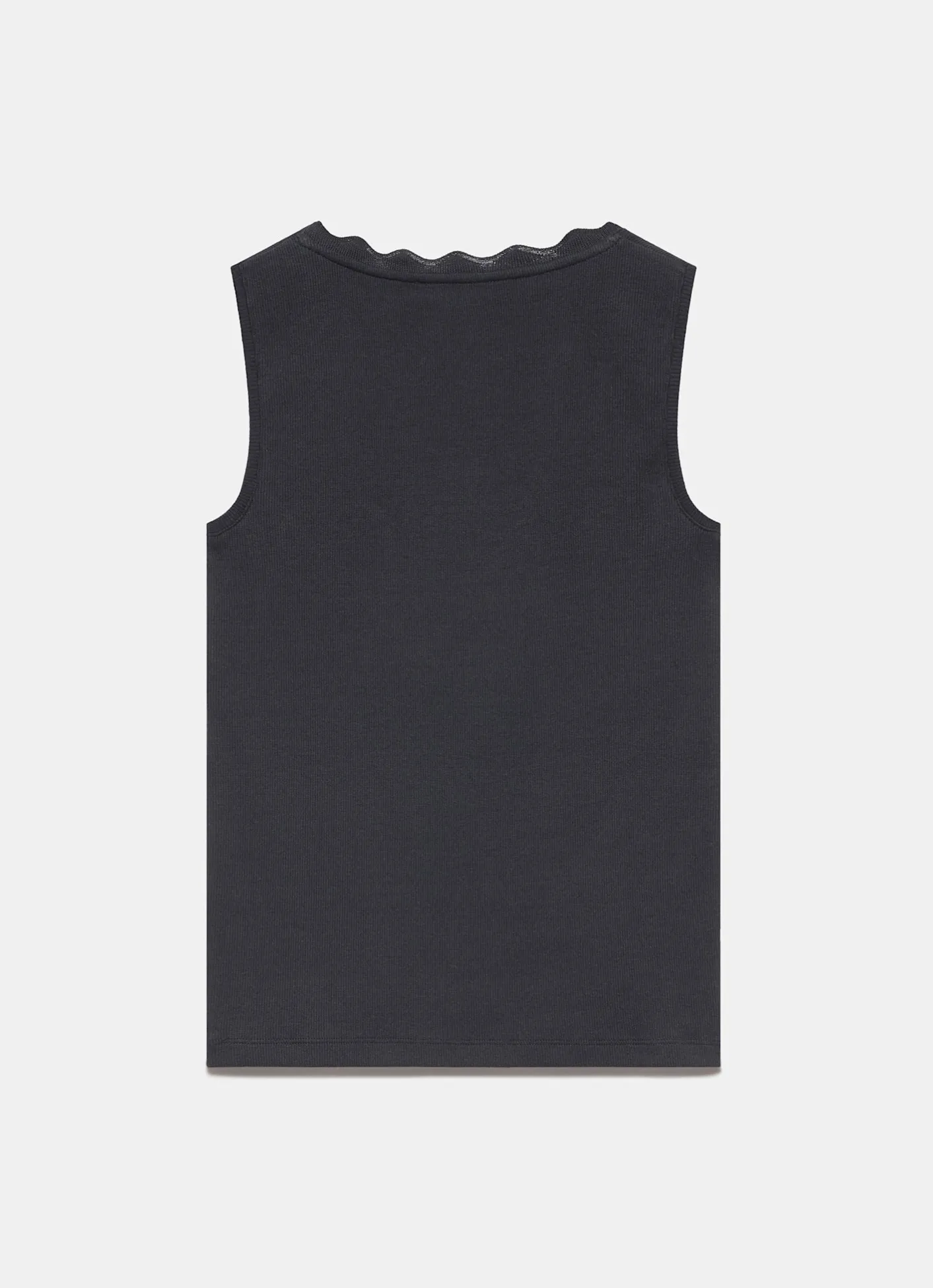 Discount Scallop Trim Vest Top T-Shirts|T-Shirts