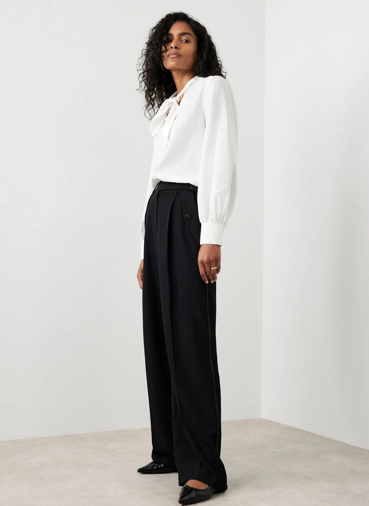 Online Tailored Wide Trousers Wide Leg Trousers|Trousers