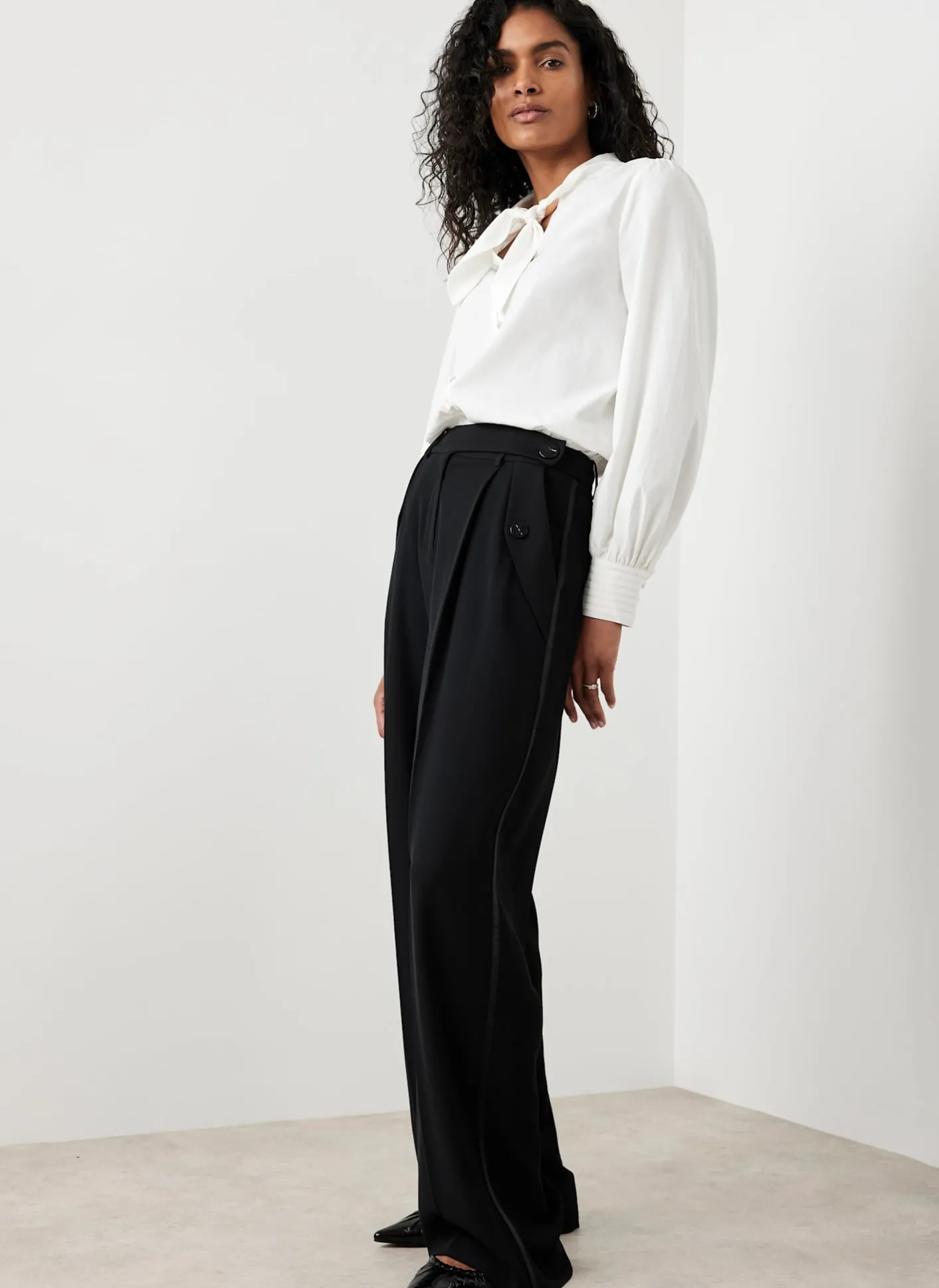 Online Tailored Wide Trousers Wide Leg Trousers|Trousers