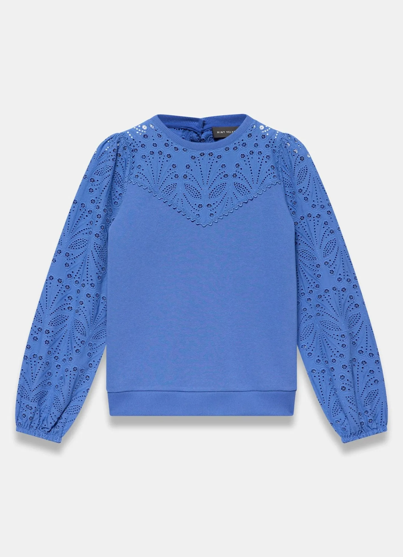 Cotton Blend Broderie Sweatshirt Sweatshirts|Sweatshirts