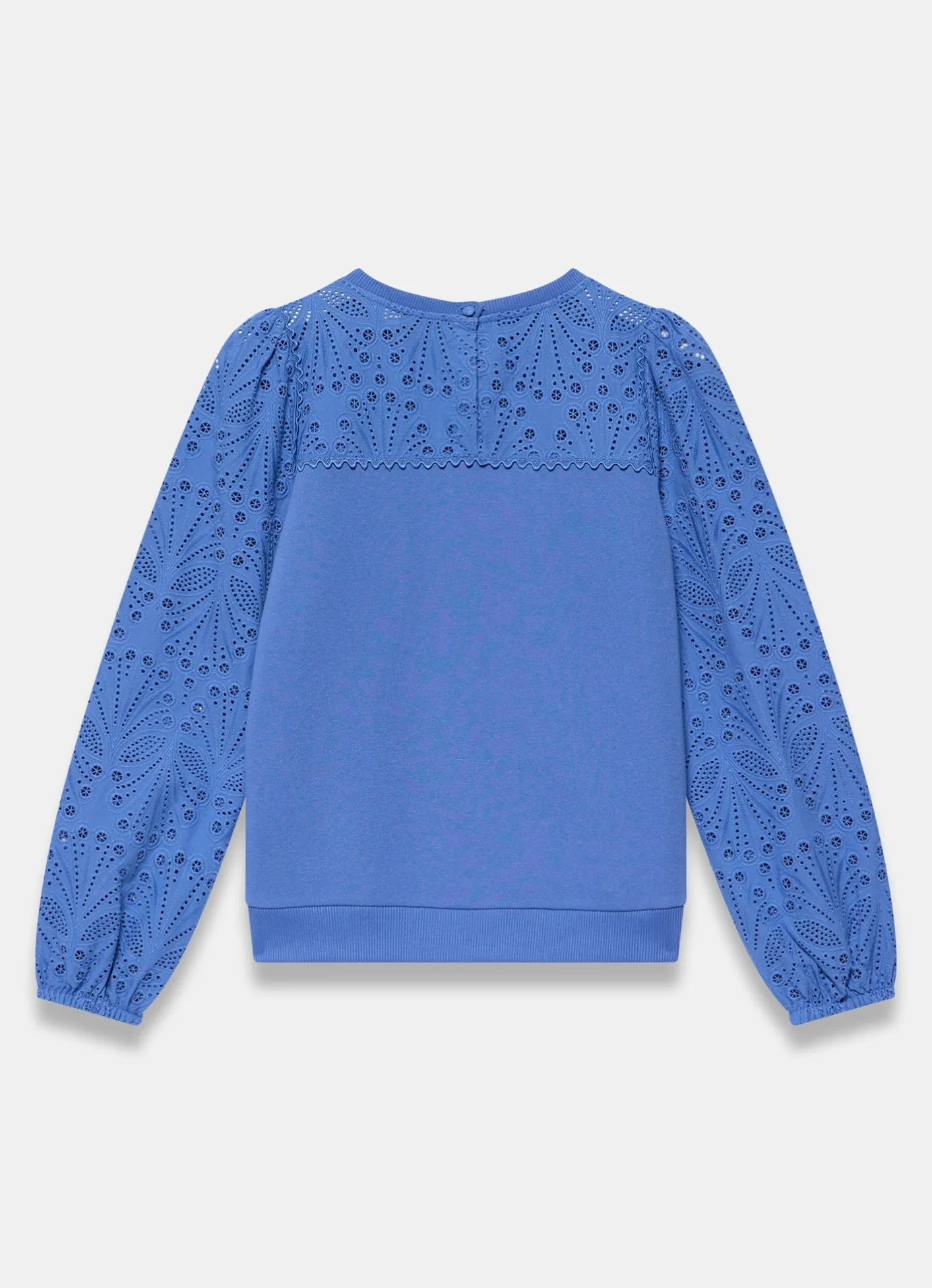 Cotton Blend Broderie Sweatshirt Sweatshirts|Sweatshirts