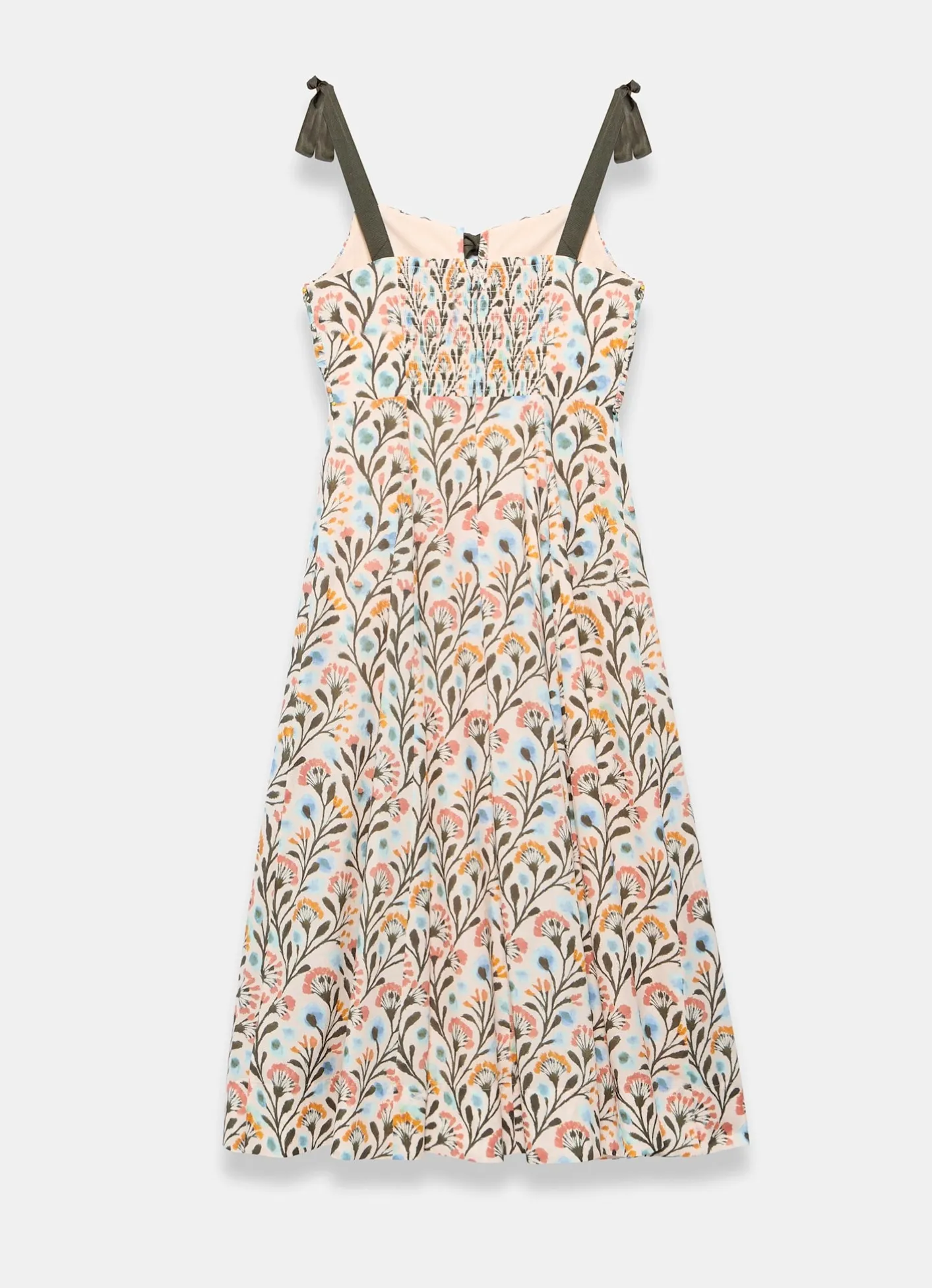 Hot Cotton Floral Print Midi Dress Summer Dresses|Midi Dresses