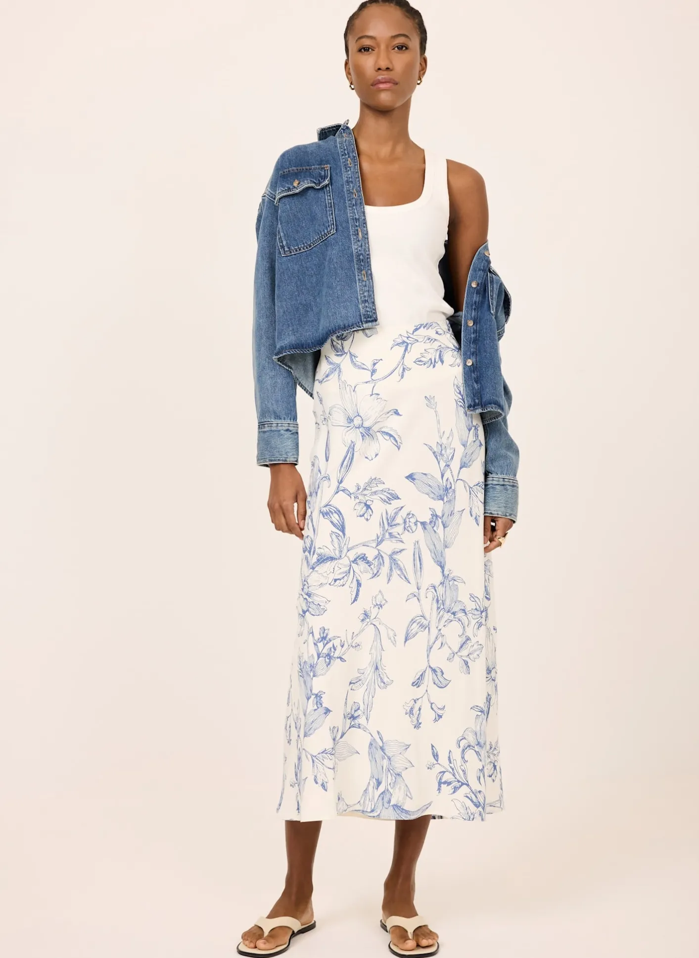 Clearance Floral Print Slip Skirt Maxi Skirts|Skirts