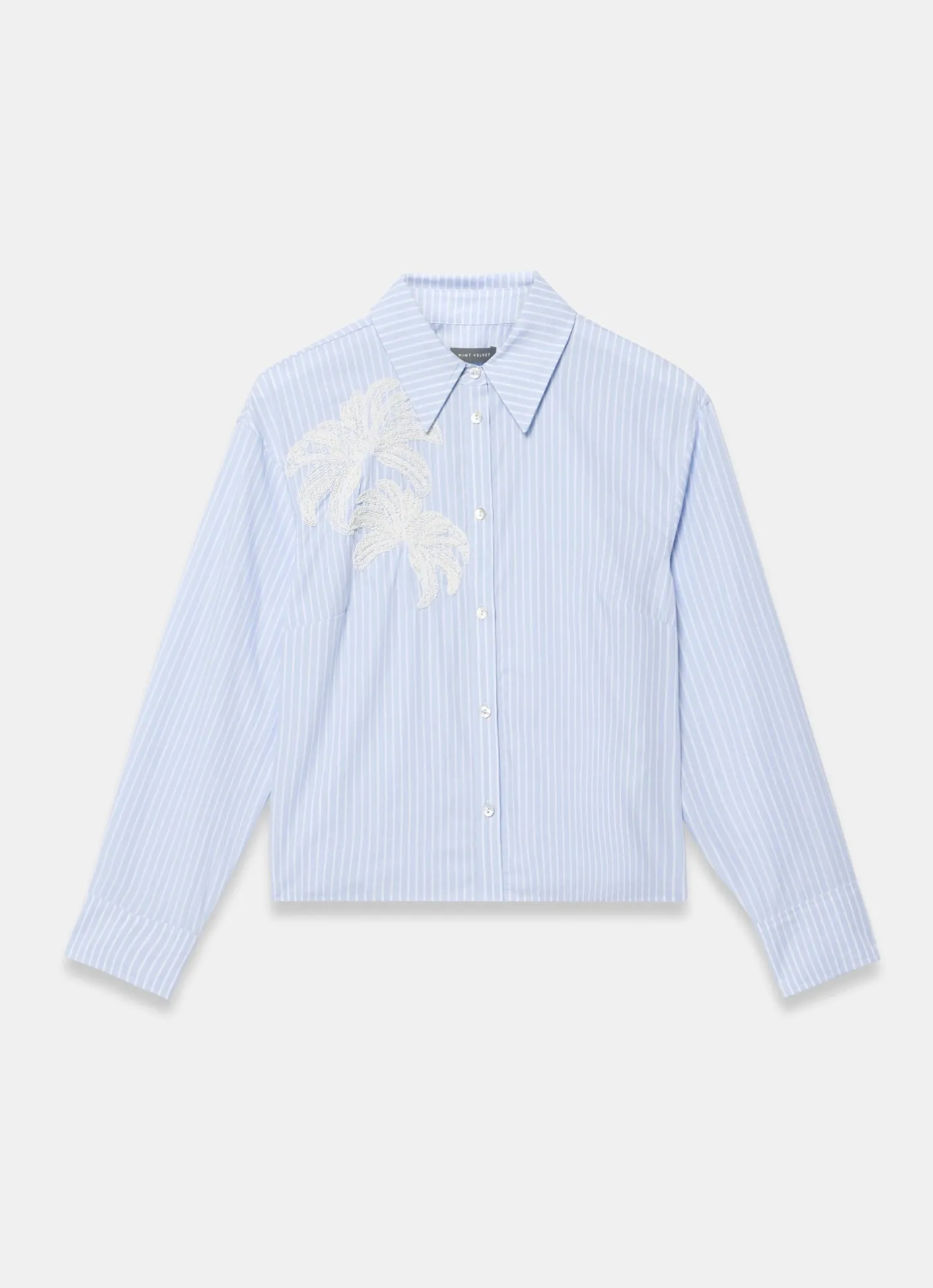 Hot Stripe Embroidered Shirt Shirts & Blouses
