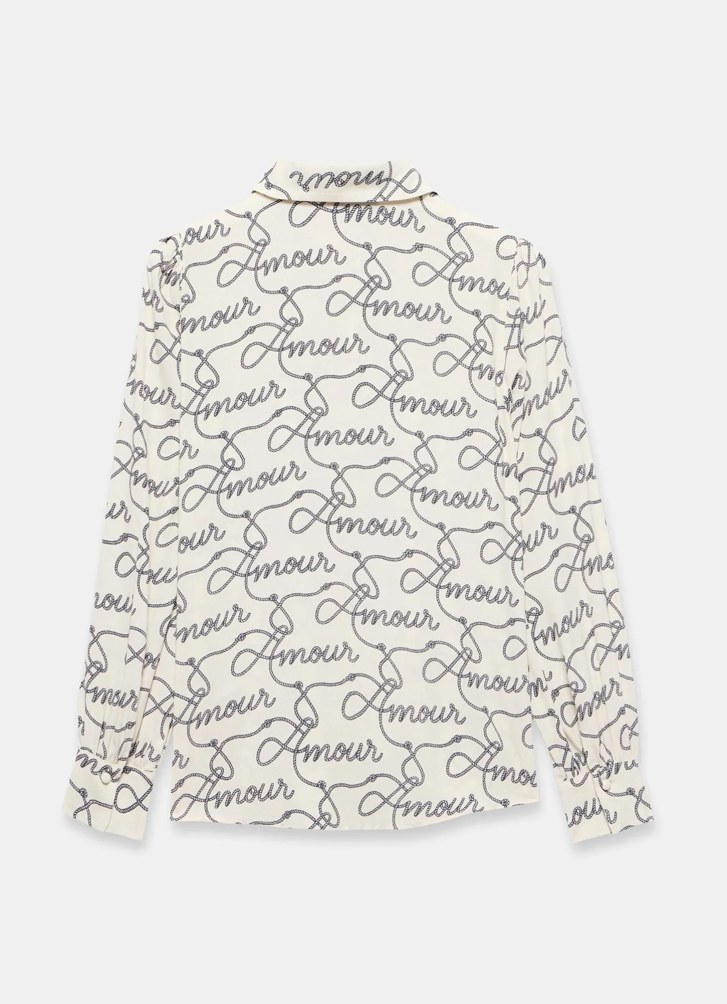 Clearance Amour Print Bow Shirt Shirts & Blouses