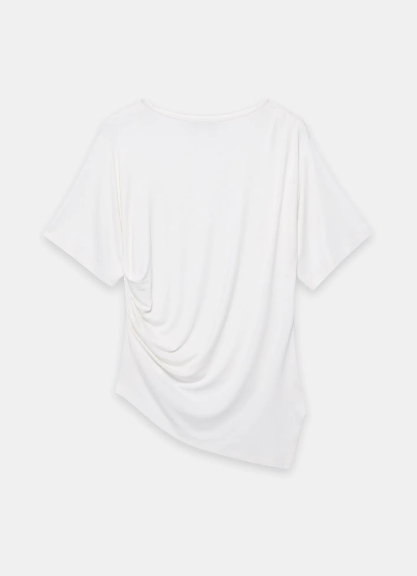 Sale Cream Draped Asymmetric Top All Tops|Tops
