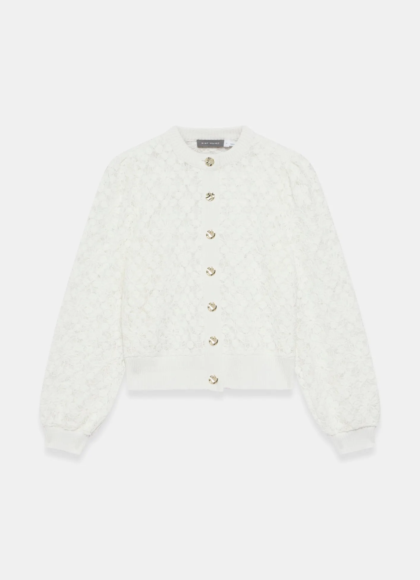 Outlet Cream Lace Cotton Blend Jacket Cardigans|Jumpers & Cardigans