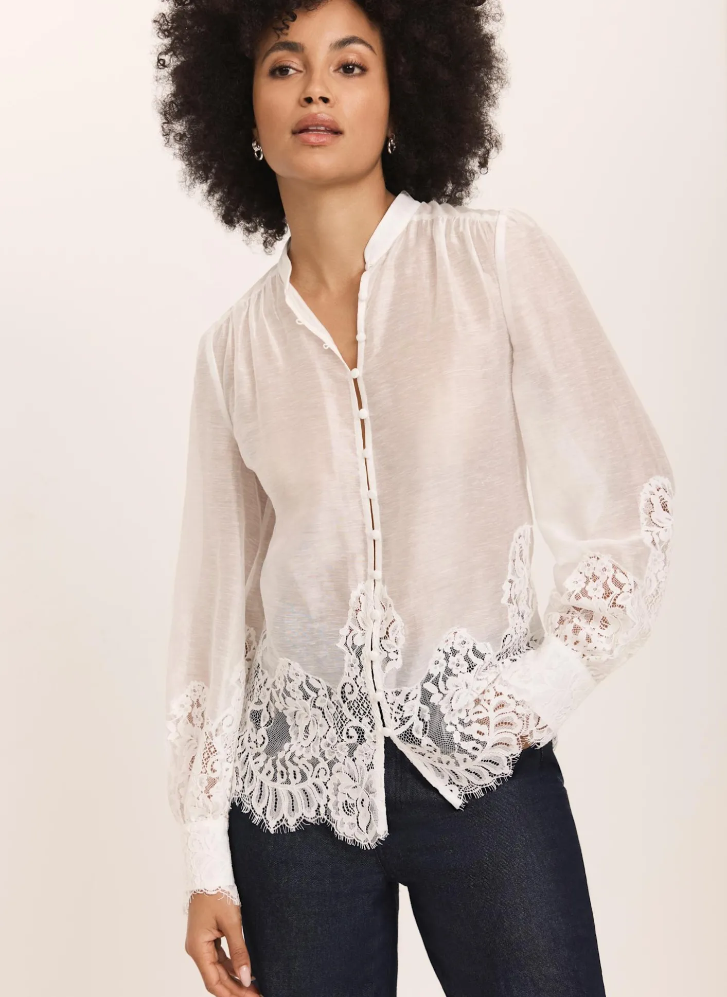 Best Lace Detail Blouse Shirts & Blouses