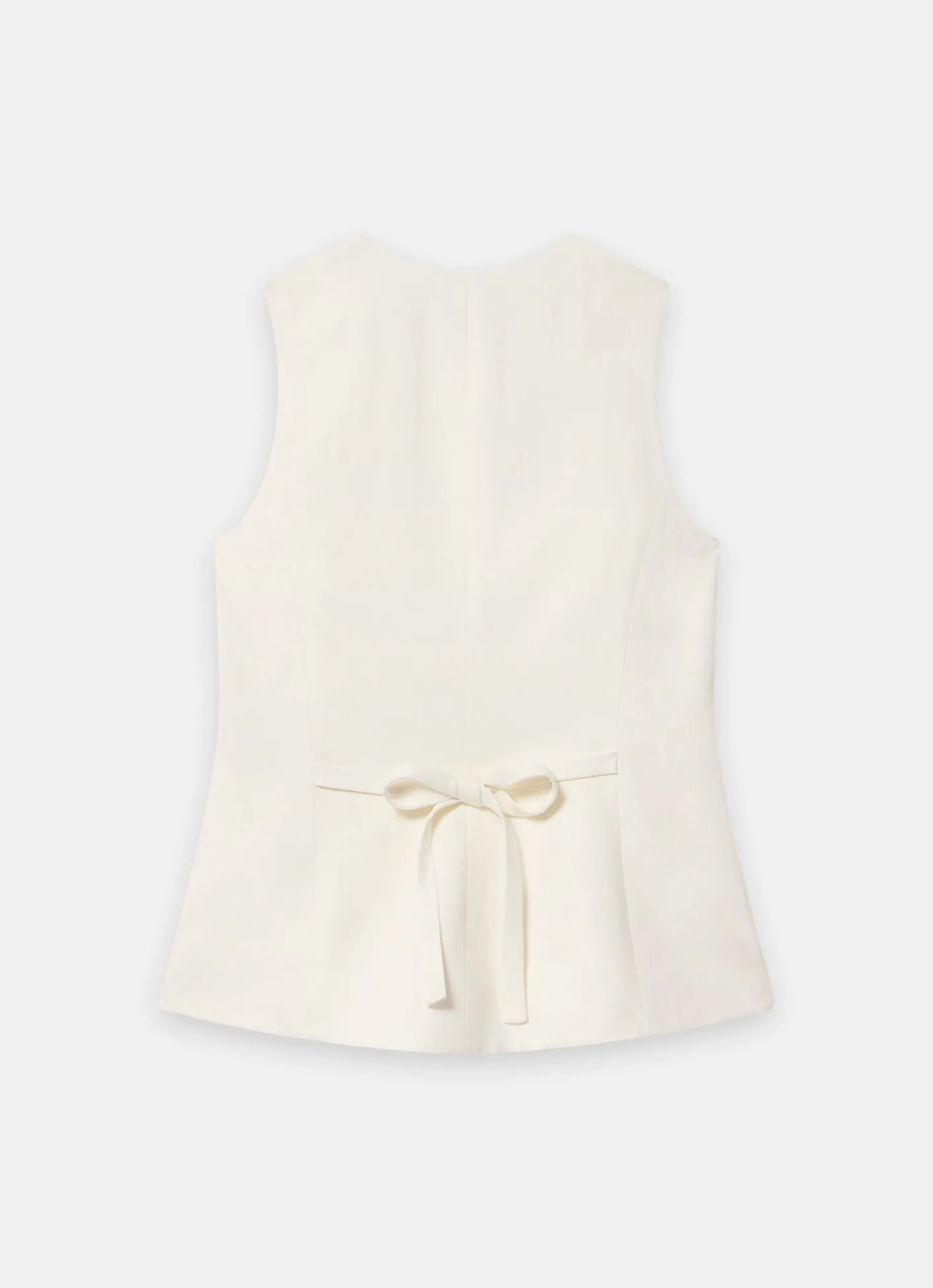 Outlet Linen Blend Longline Waistcoat Waistcoats