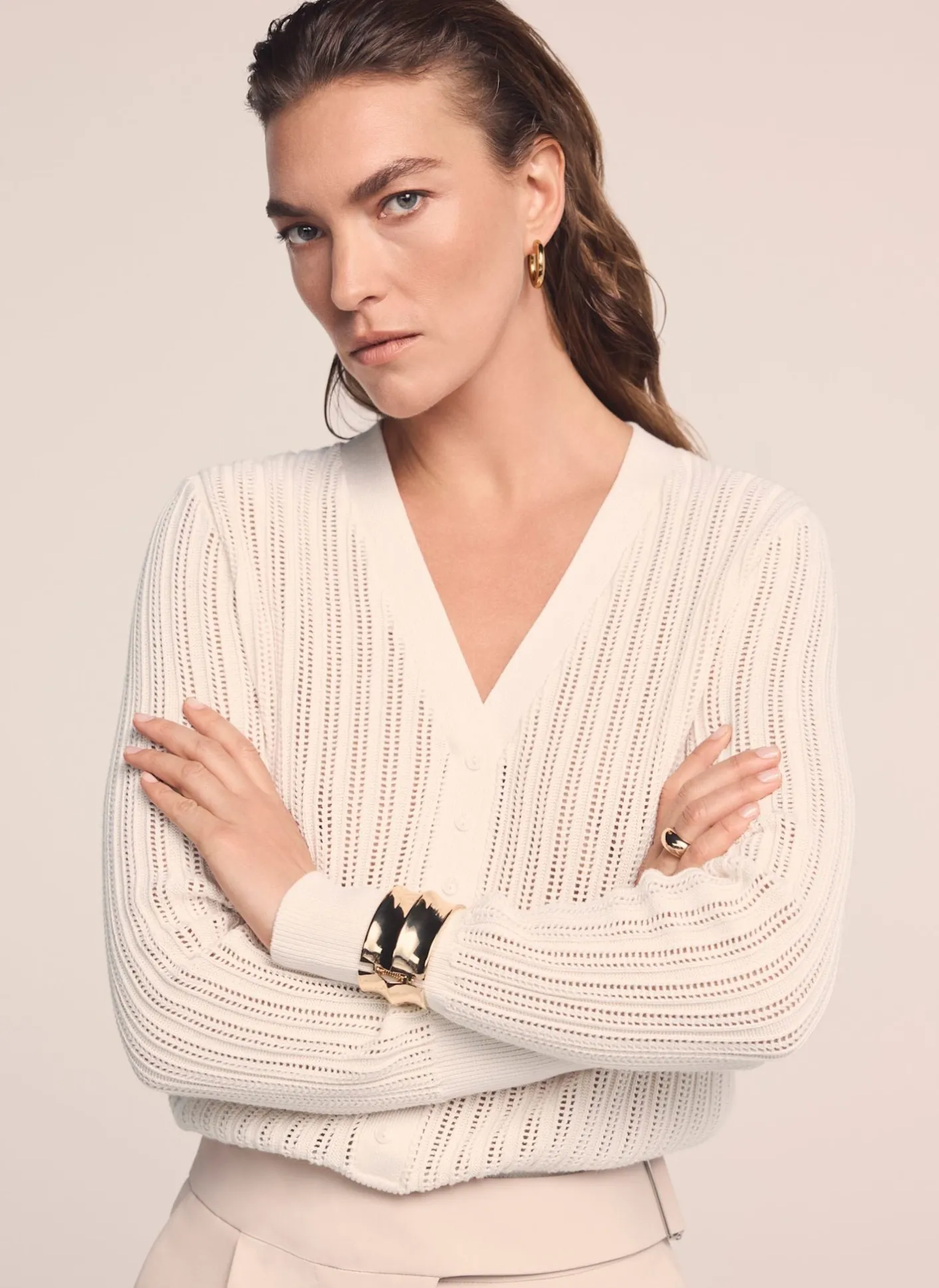 Online Cream Open Knit Top Jumpers|Jumpers & Cardigans
