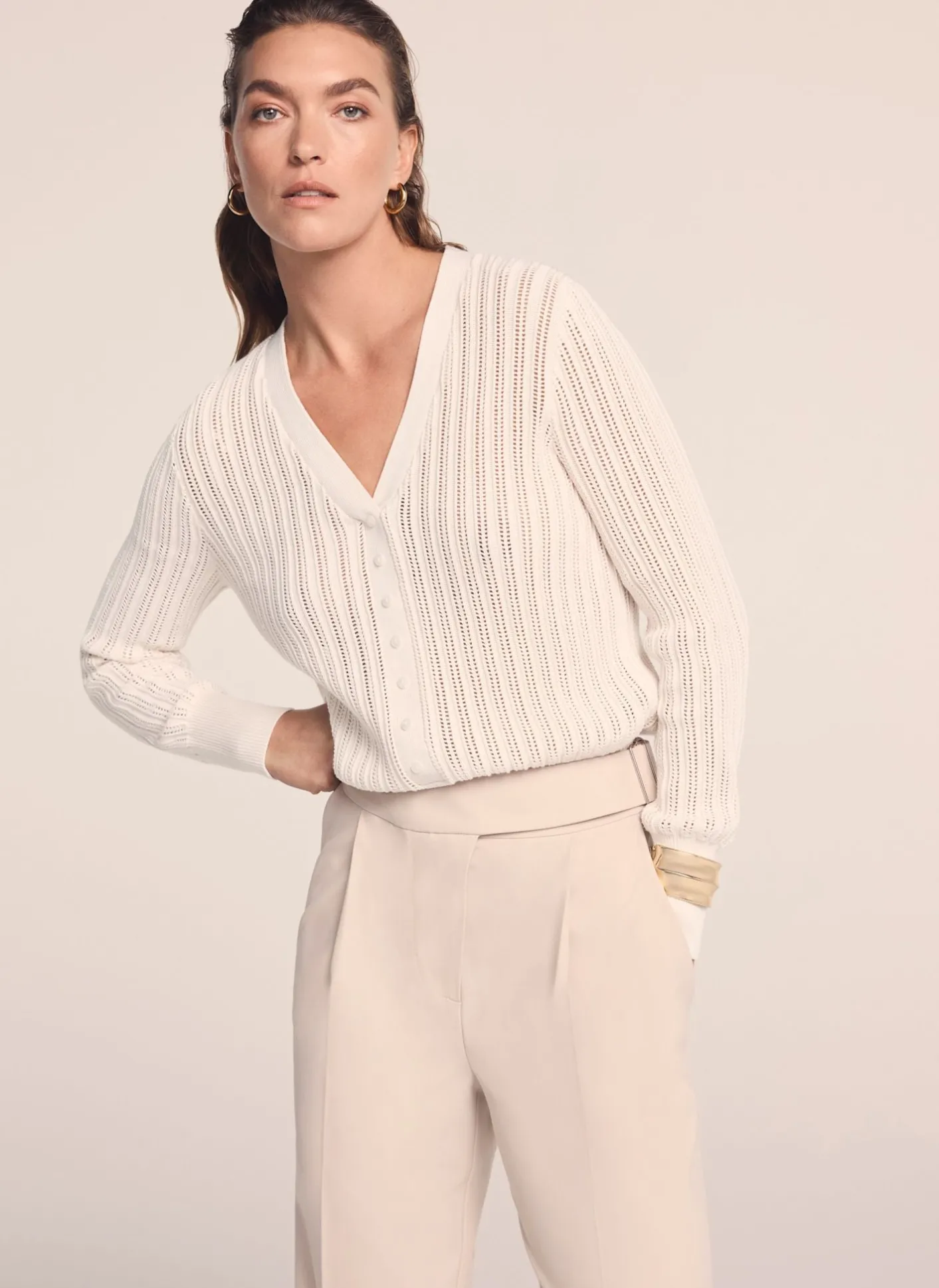 Online Cream Open Knit Top Jumpers|Jumpers & Cardigans