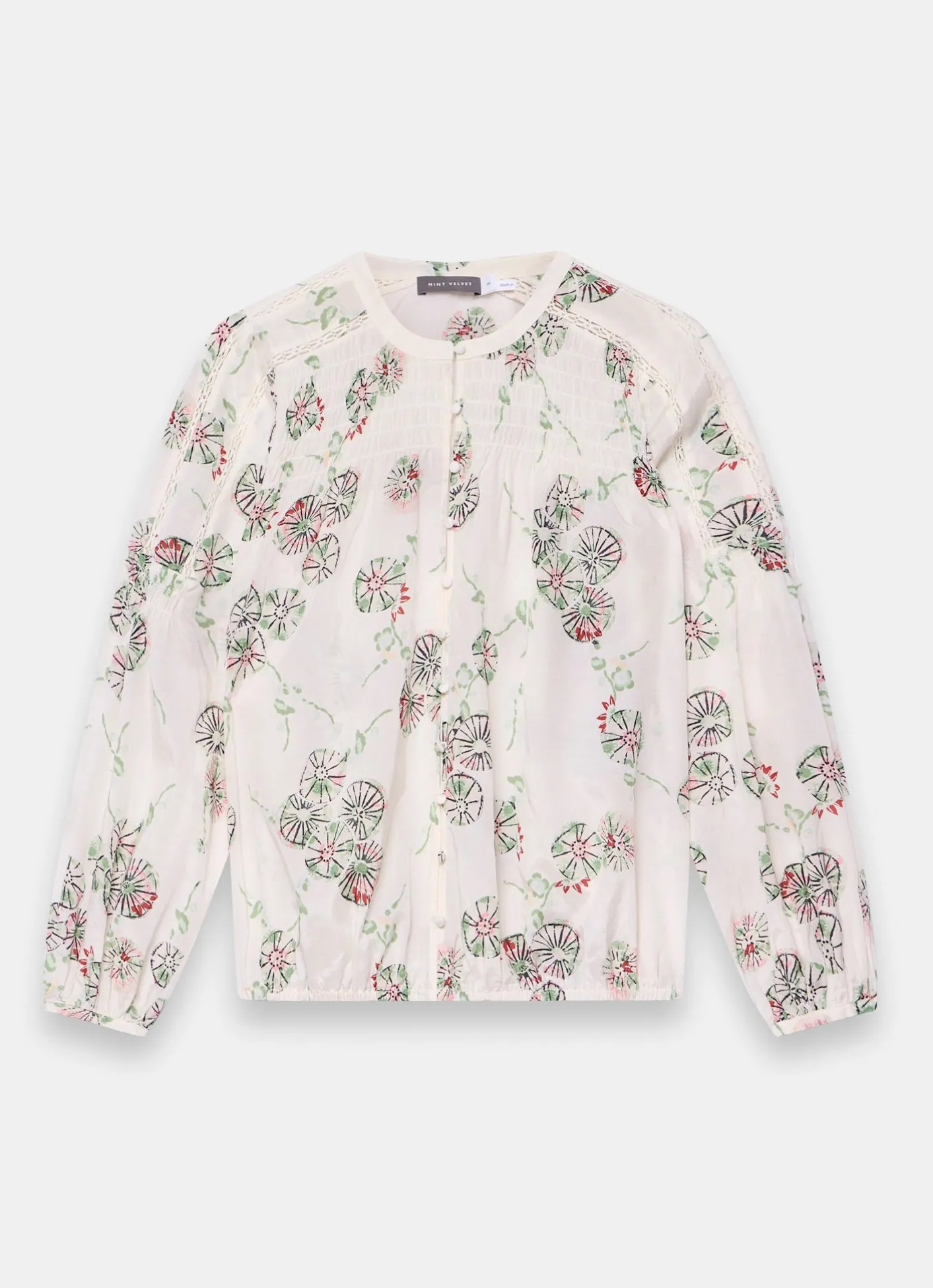 Best Shirred Printed Blouse Shirts & Blouses|All Tops
