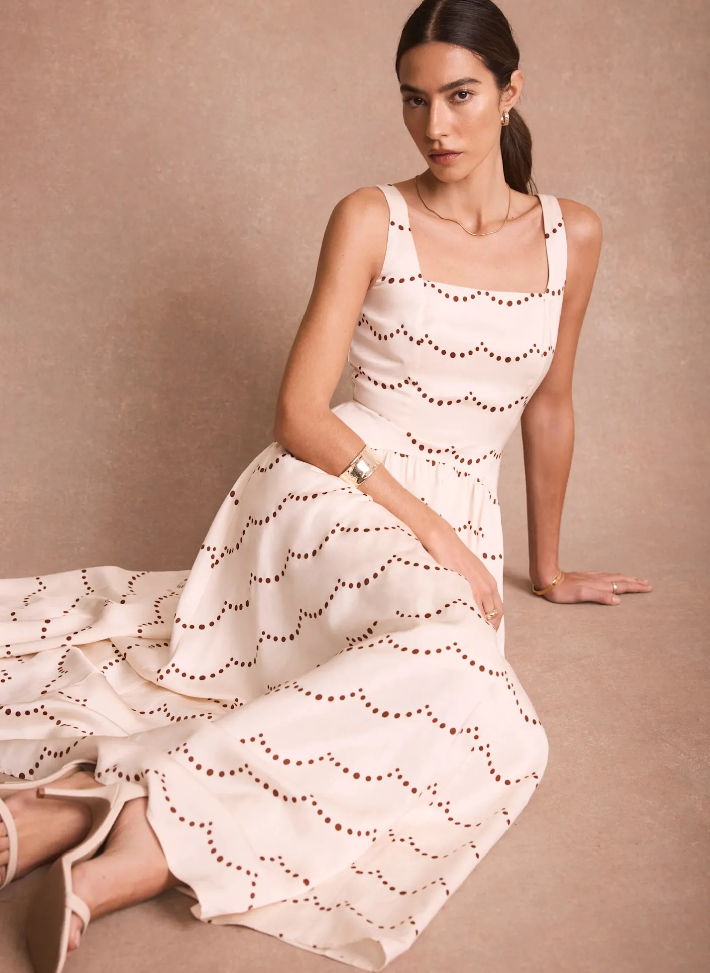 New Spot Print Maxi Dress Occasion Dresses|Occasion Dresses