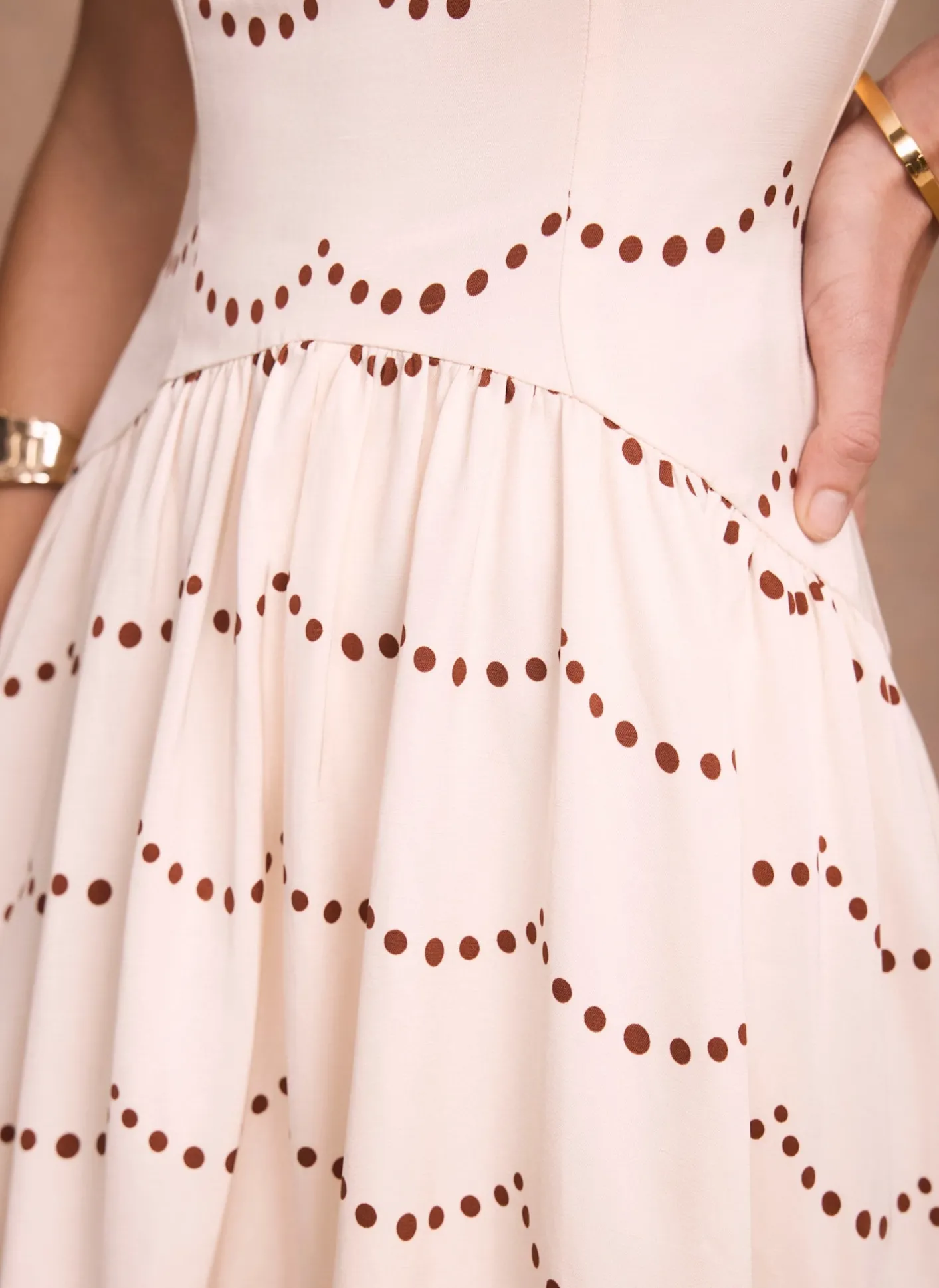 New Spot Print Maxi Dress Occasion Dresses|Occasion Dresses