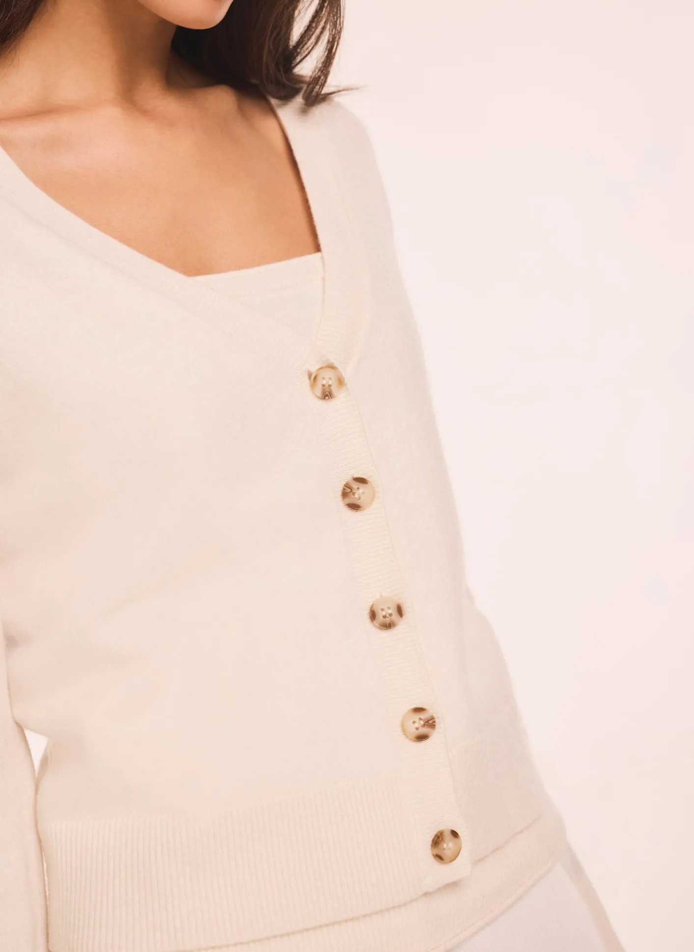 Sale Cream Wool Blend Layered Cardigan Cardigans|Jumpers & Cardigans