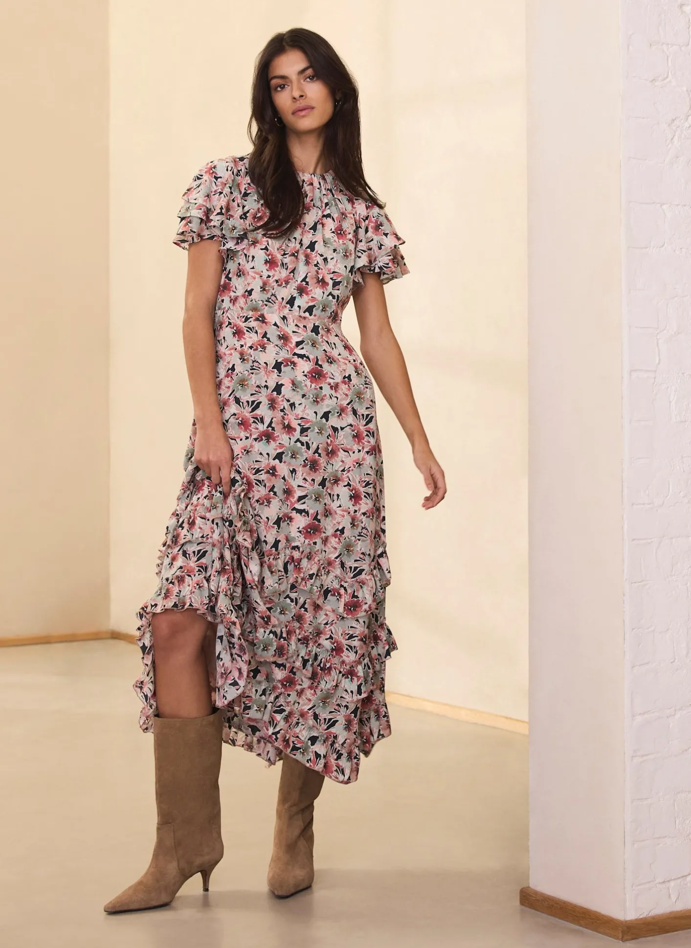 New Floral Print Maxi Dress Maxi Dresses|Printed Dresses