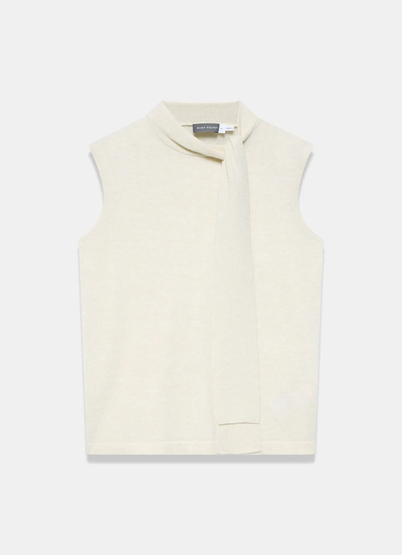 Outlet Metallic Knit Tie Neck Top Knitted Tops|Knitted Tops