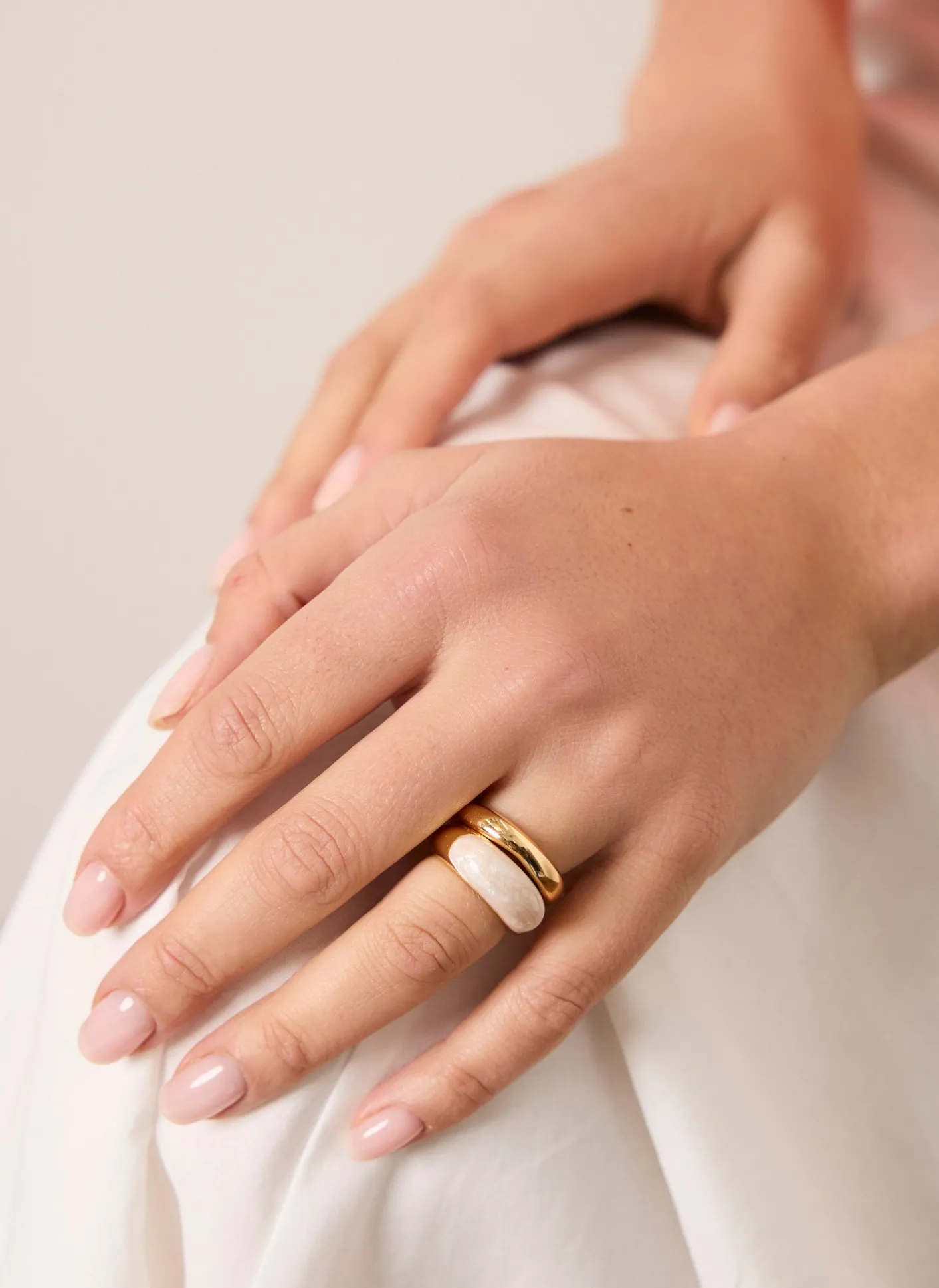 Outlet Tone Pearlescent Ring Set Jewellery|Jewelry