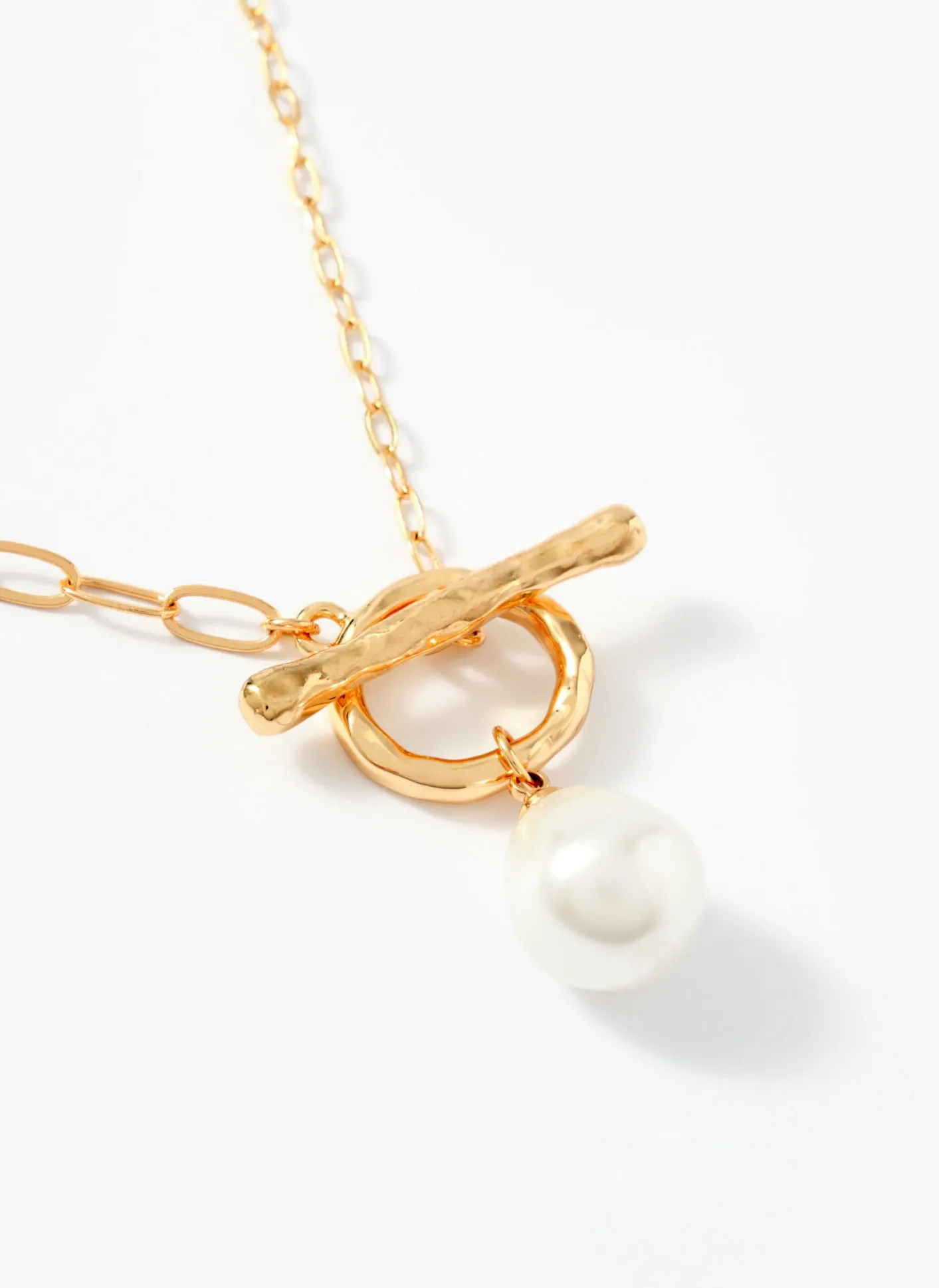 Tone Pearl Lariat Style Necklace Jewellery|Jewelry