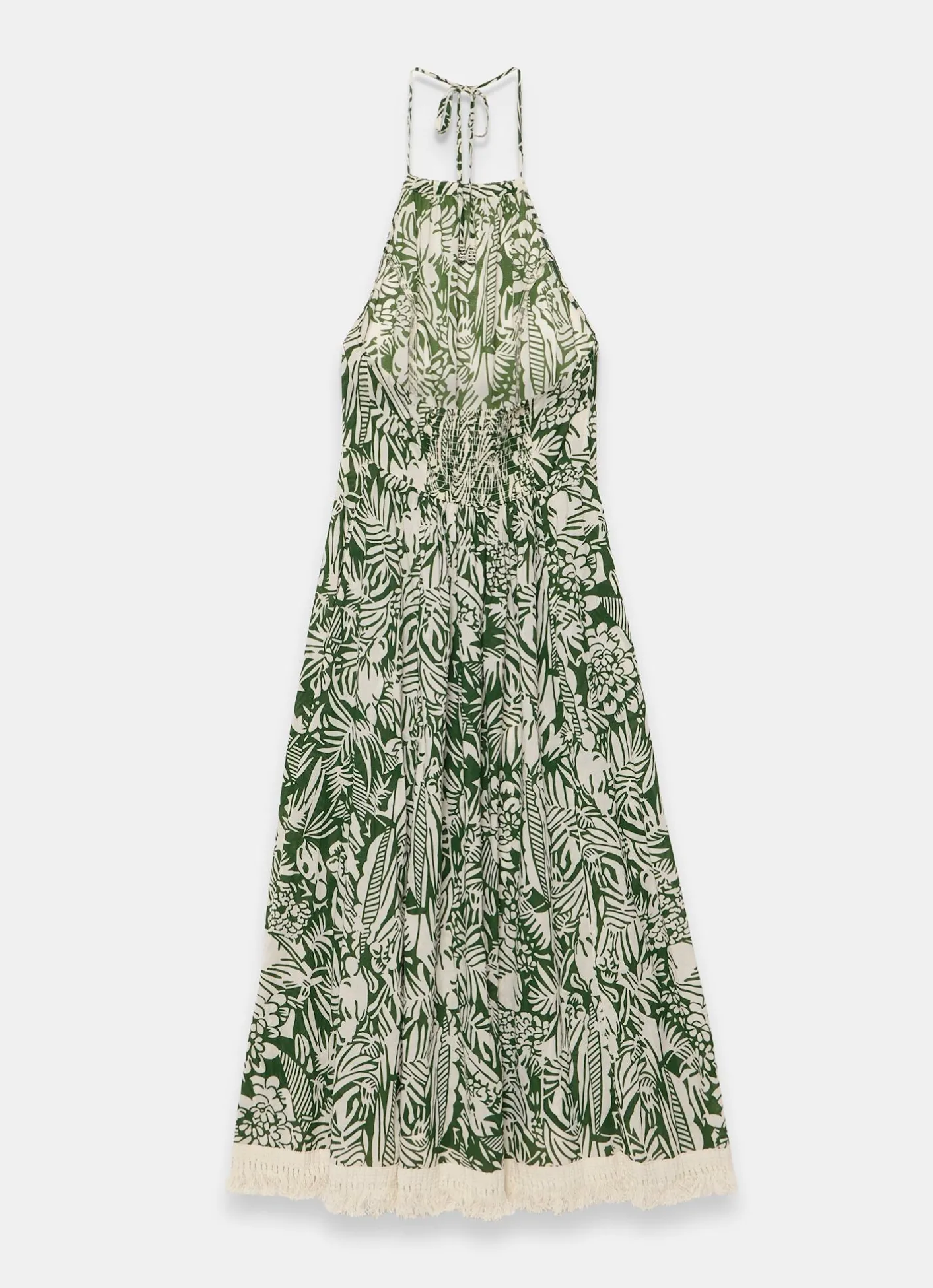 Printed Cotton Halterneck Maxi Dress Summer Dresses|Maxi Dresses