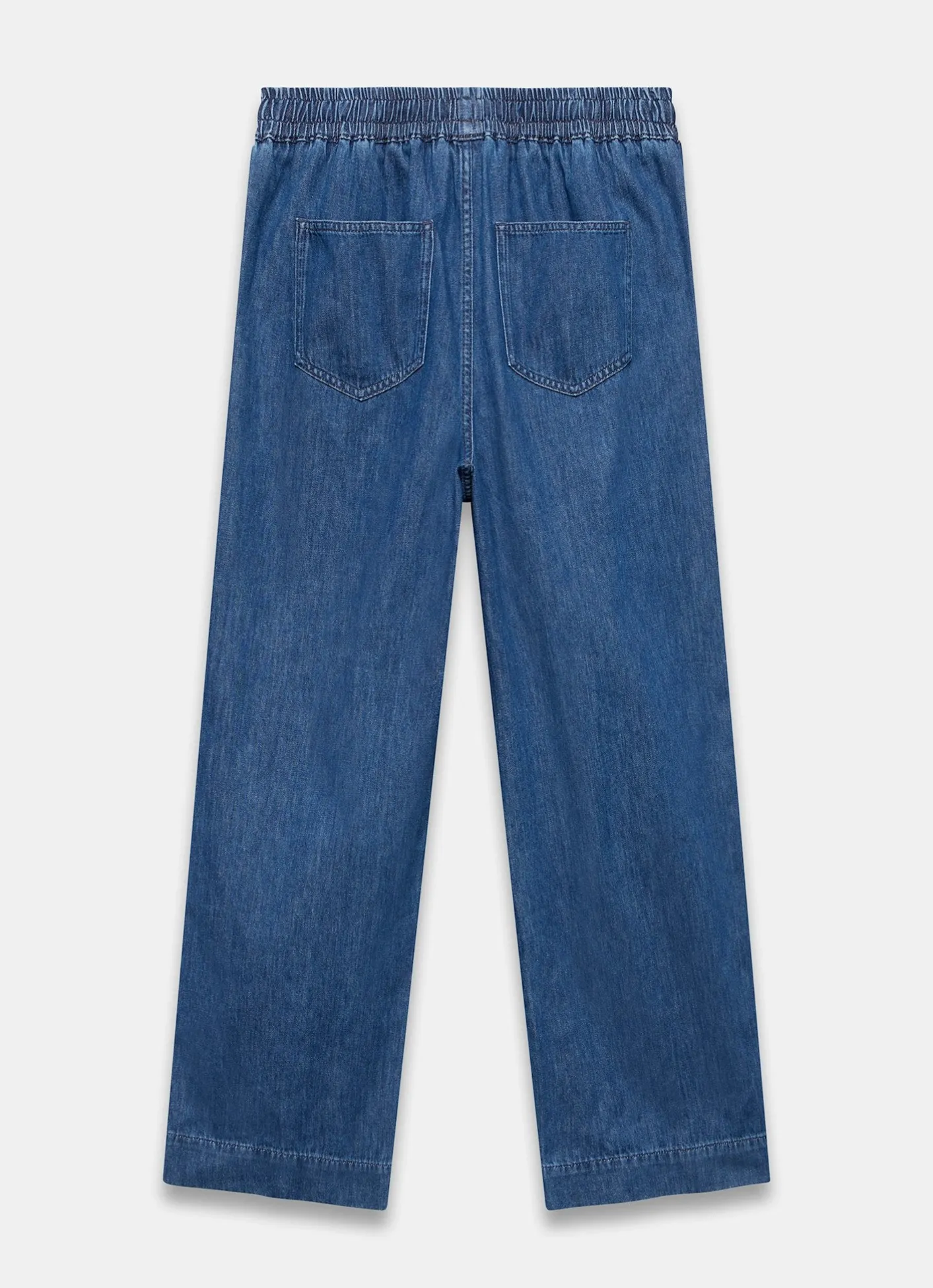 Best Indigo Tie Waist Side Stripe Wide Jeans Wide Leg Jeans
