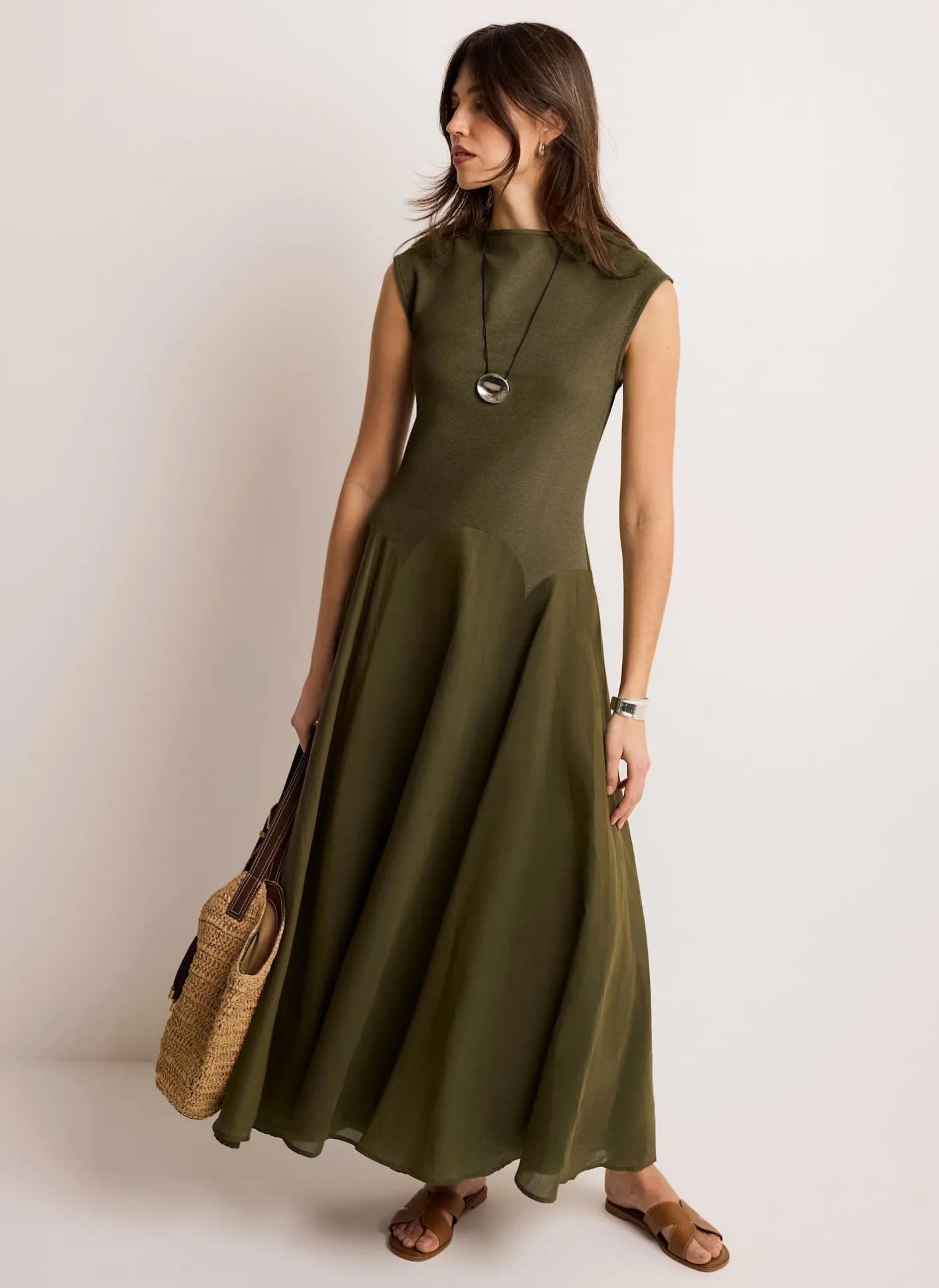 Clearance Sleeveless Midi Dress Midi Dresses