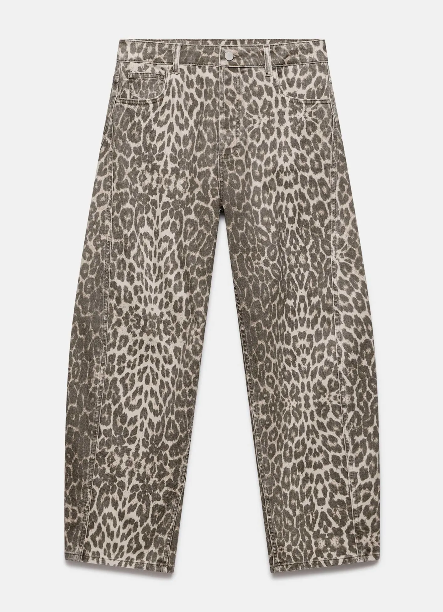 Sale Leopard Print Barrel Leg Jeans Barrel & Balloon Jeans