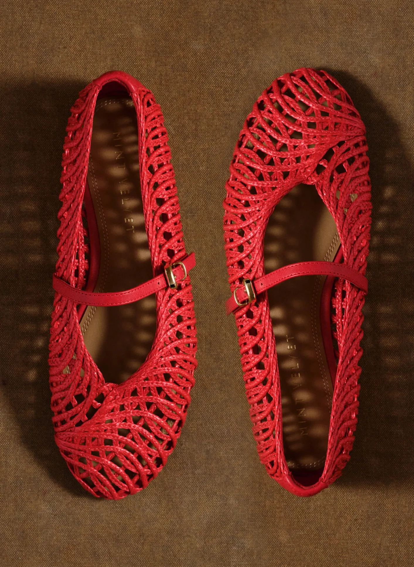 Lily Woven Ballet Flat Pumps Flat Shoes
