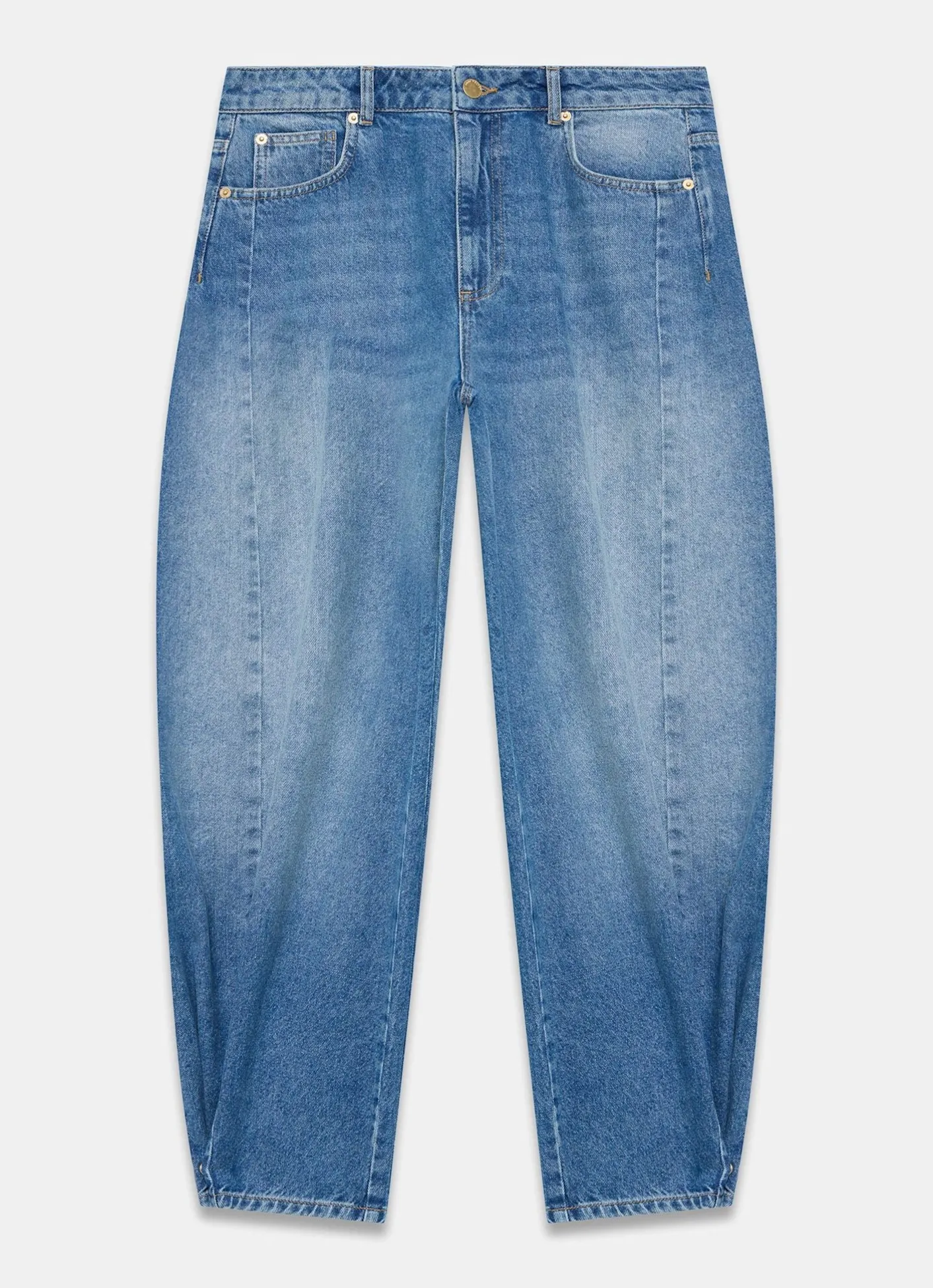 Online Mid Indigo Balloon Popper Jeans Jeans|Barrel & Balloon Jeans