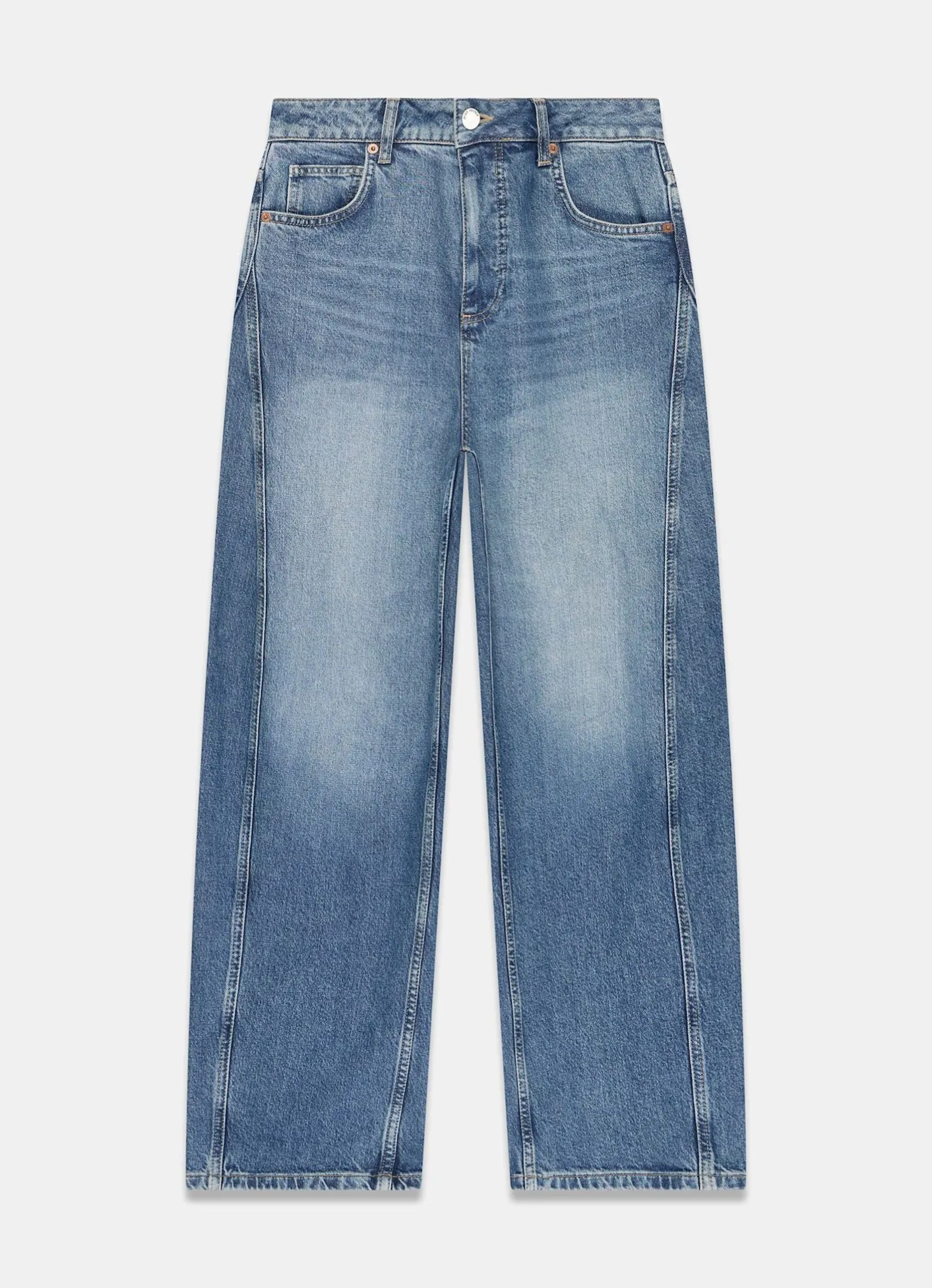 Clearance Mid Indigo Barrel Leg Jeans Jeans|Barrel & Balloon Jeans