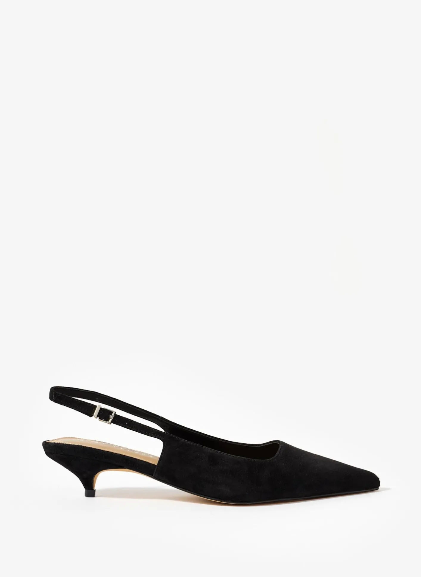 Mila Suede Slingback Kitten Heels Heels|Heels