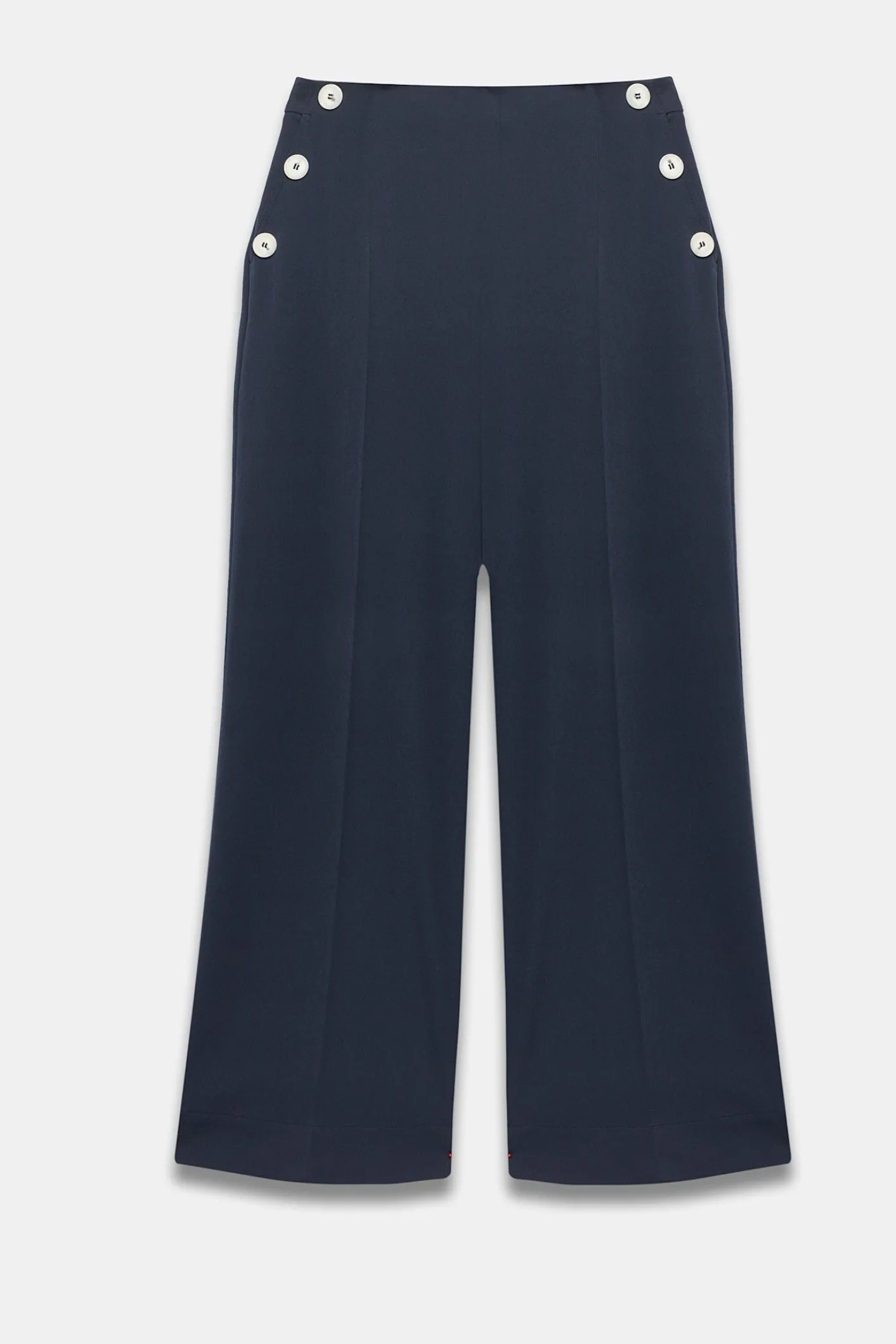 Online Button Front Wide Trousers Wide Leg Trousers|Trousers