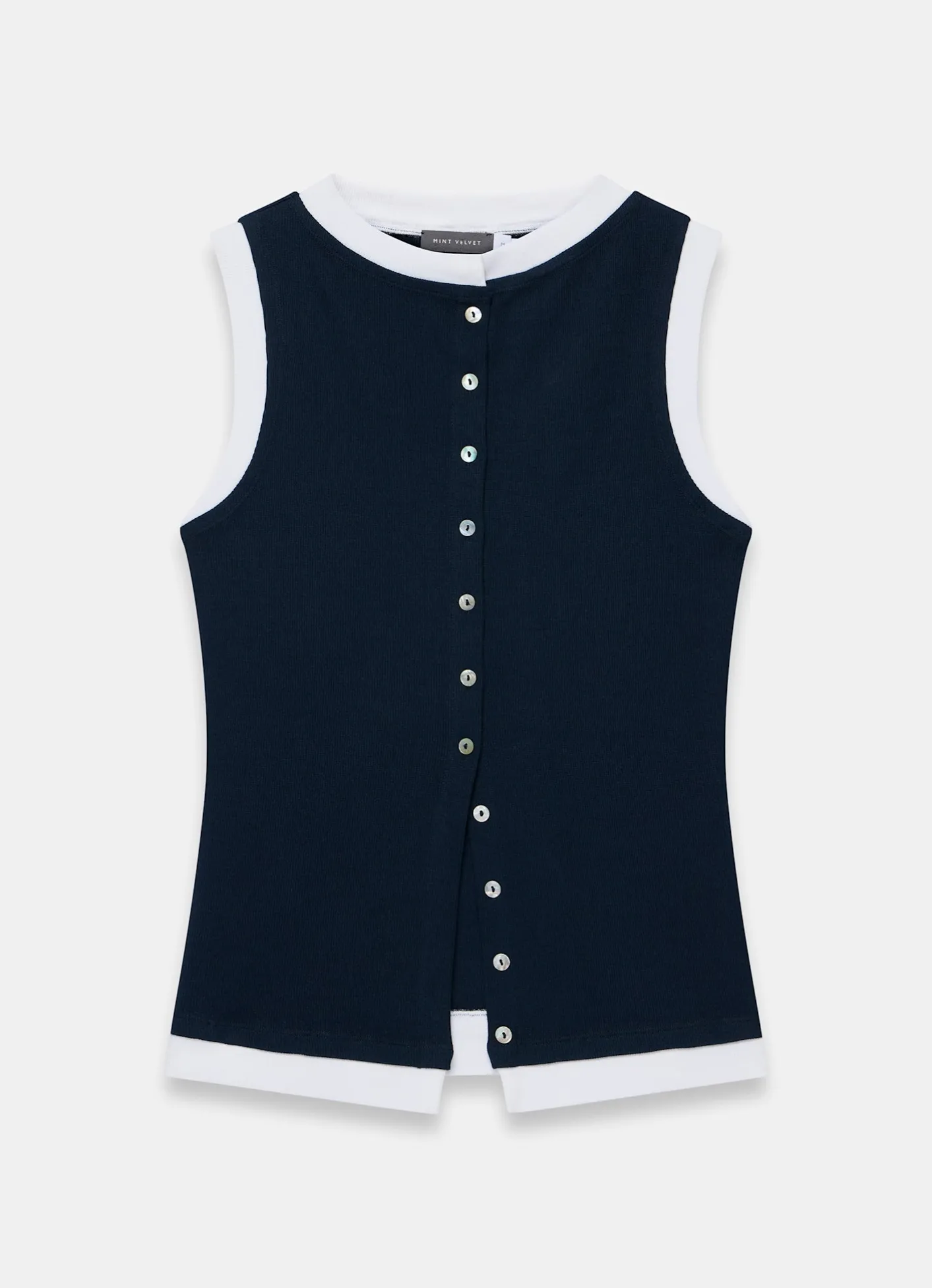 Cotton Blend Sleeveless Top All Tops|Tops