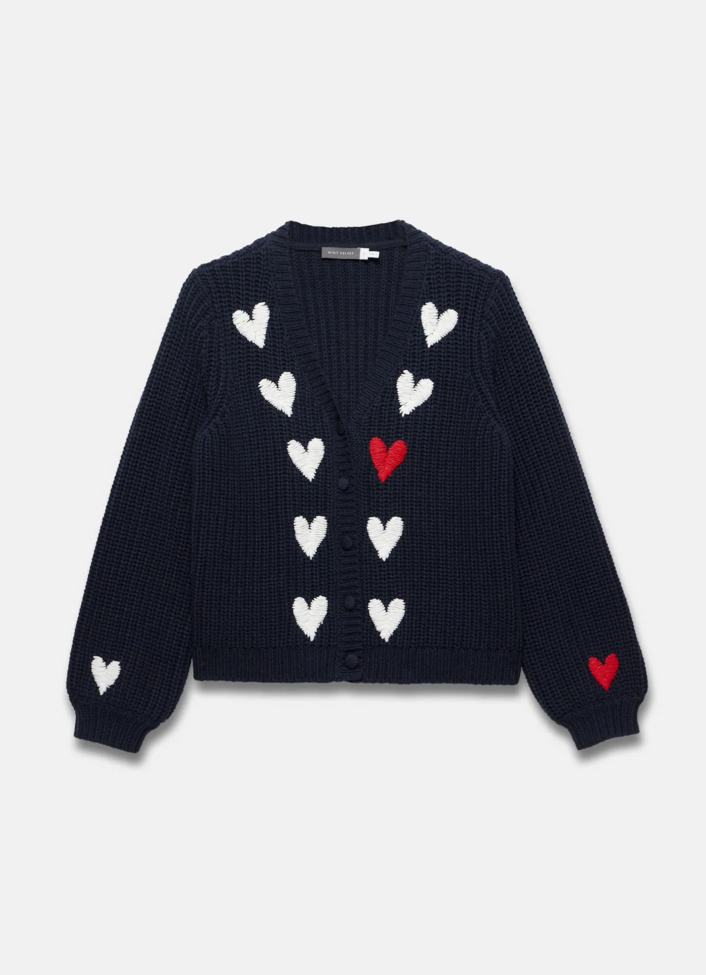 Clearance Heart Embroidered Cardigan Cardigans|Jumpers & Cardigans
