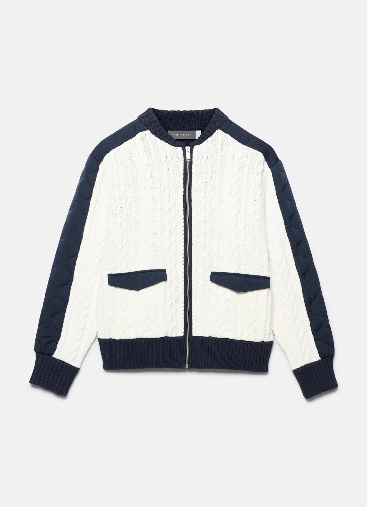 Discount Quilted Cable Knit Jacket Jackets|Jumpers & Cardigans