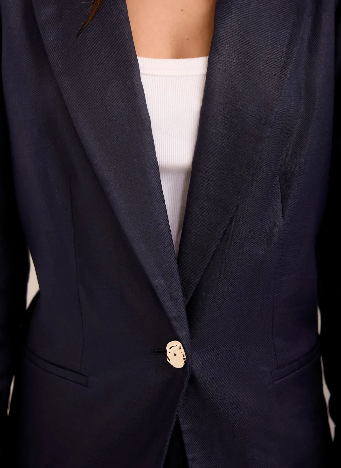 Online Ramie Single Breasted Blazer Jackets