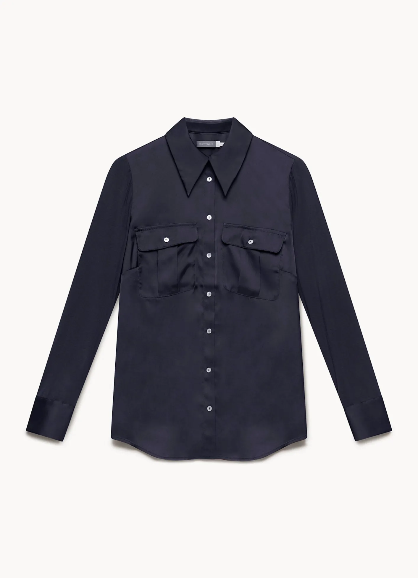 Sale Satin Utility Shirt Shirts & Blouses