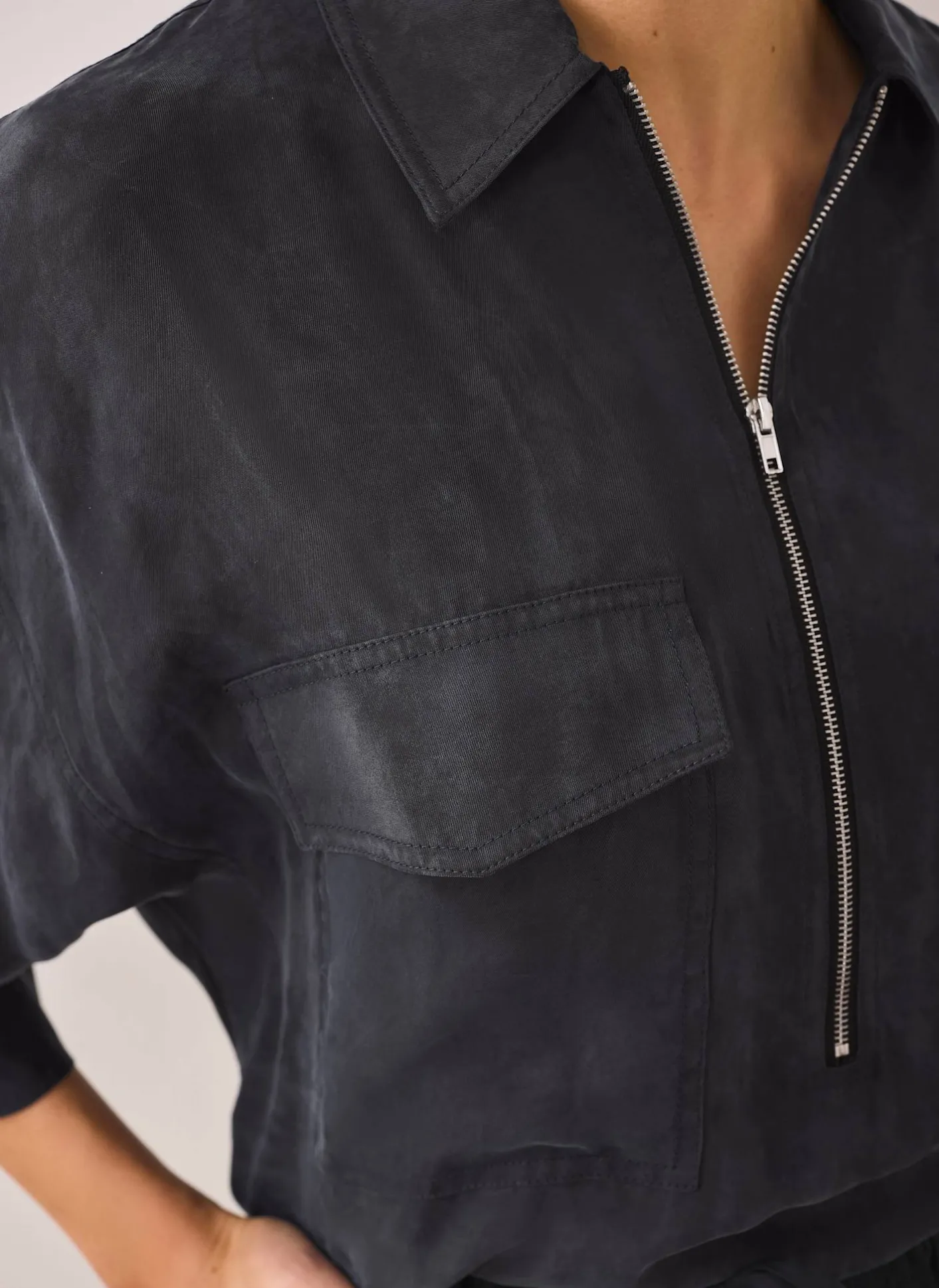 Discount Zip Detail Blouse Shirts & Blouses