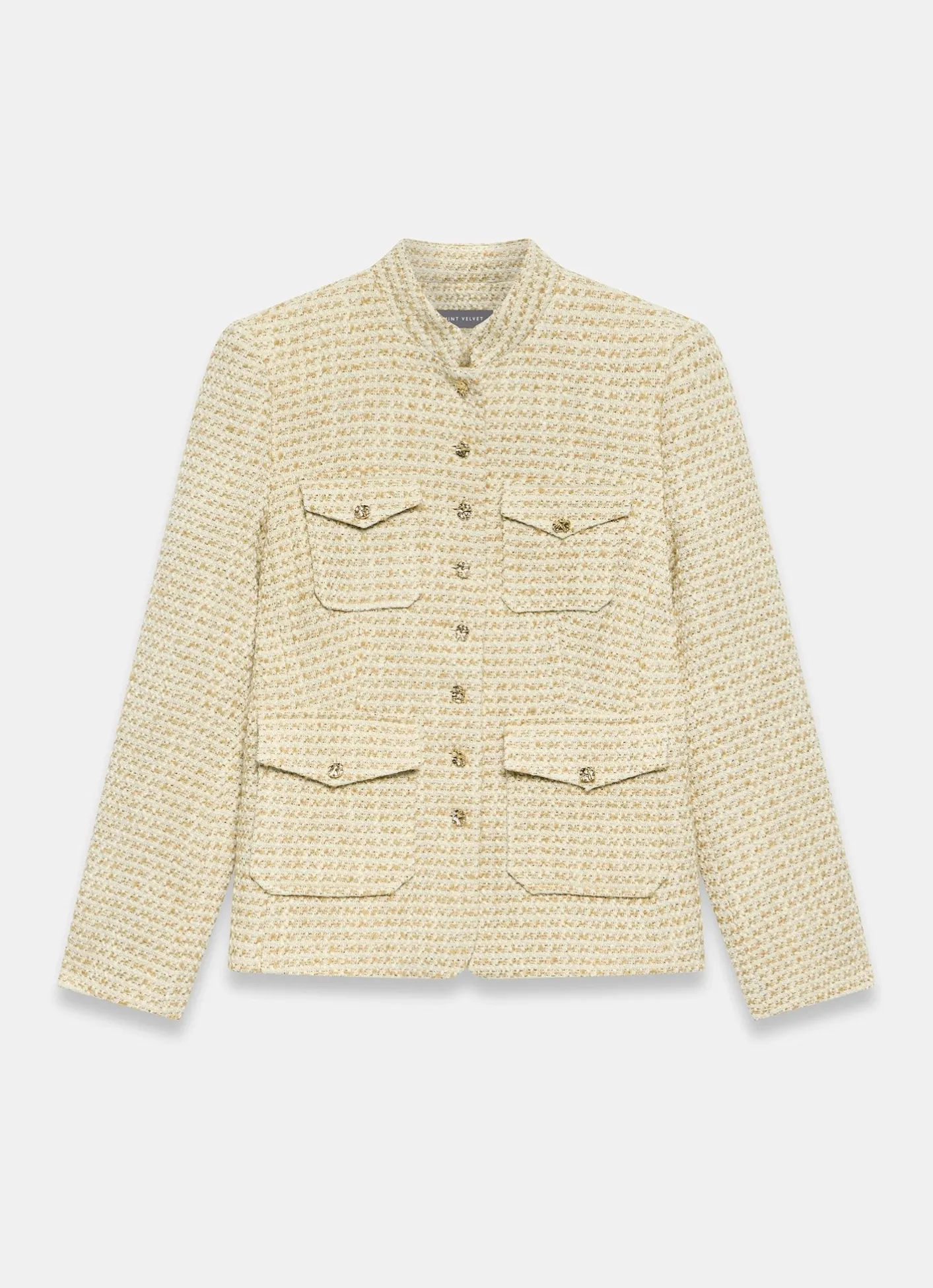 New Boucle Pocket Detail Jacket Jackets