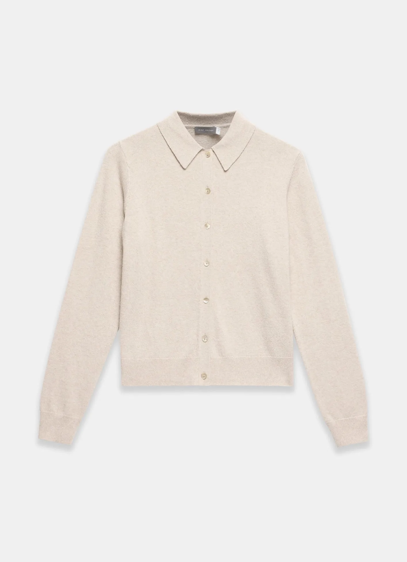 Discount Cotton Blend Button Collar Cardigan Cardigans|Jumpers & Cardigans