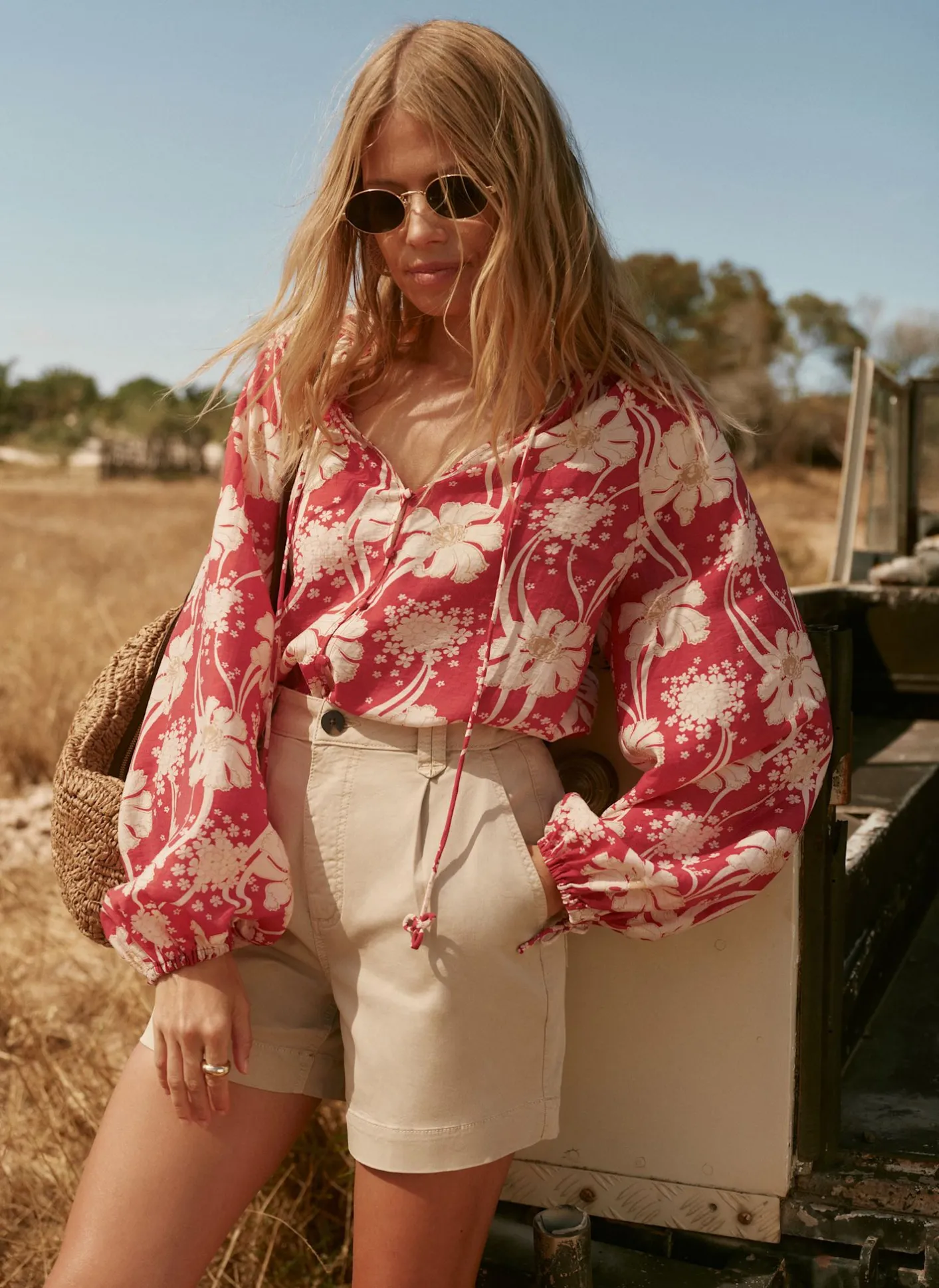 Online Neutral Cotton Blend Chino Shorts Shorts|Trousers