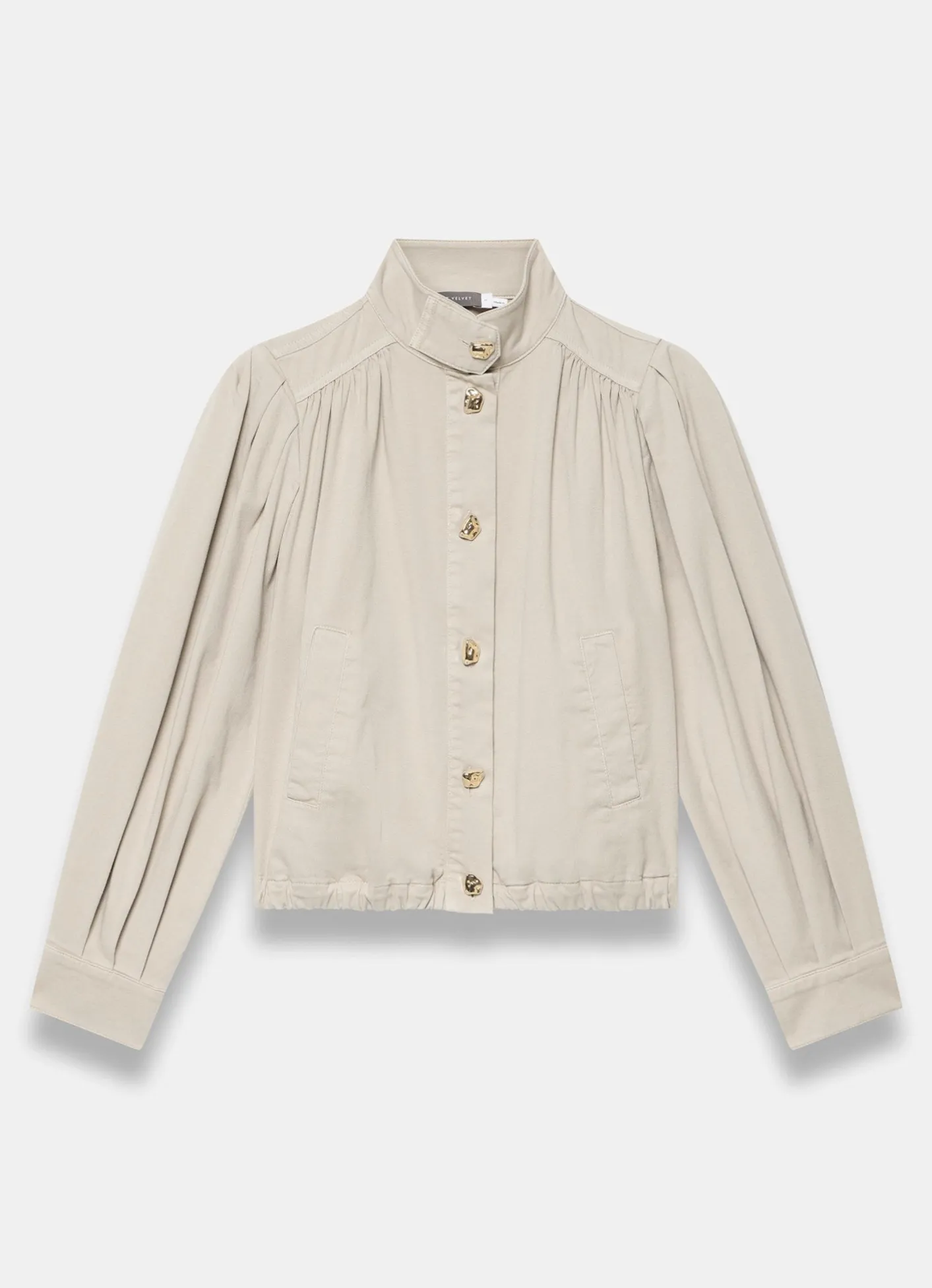 Sale Neutral Cotton Blend Jacket Jackets