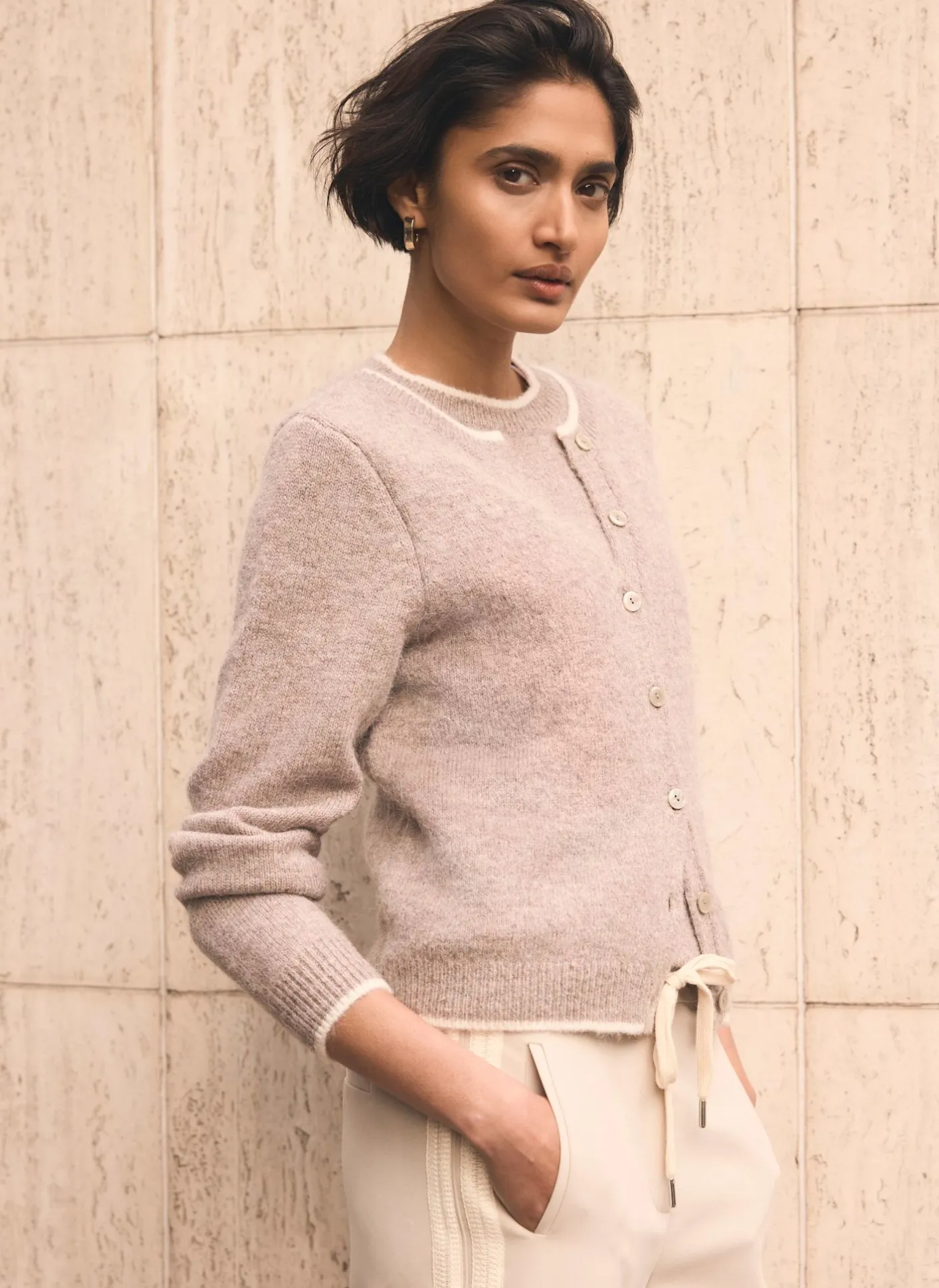 Online Double Layer Knit Cardigan Cardigans|Jumpers & Cardigans